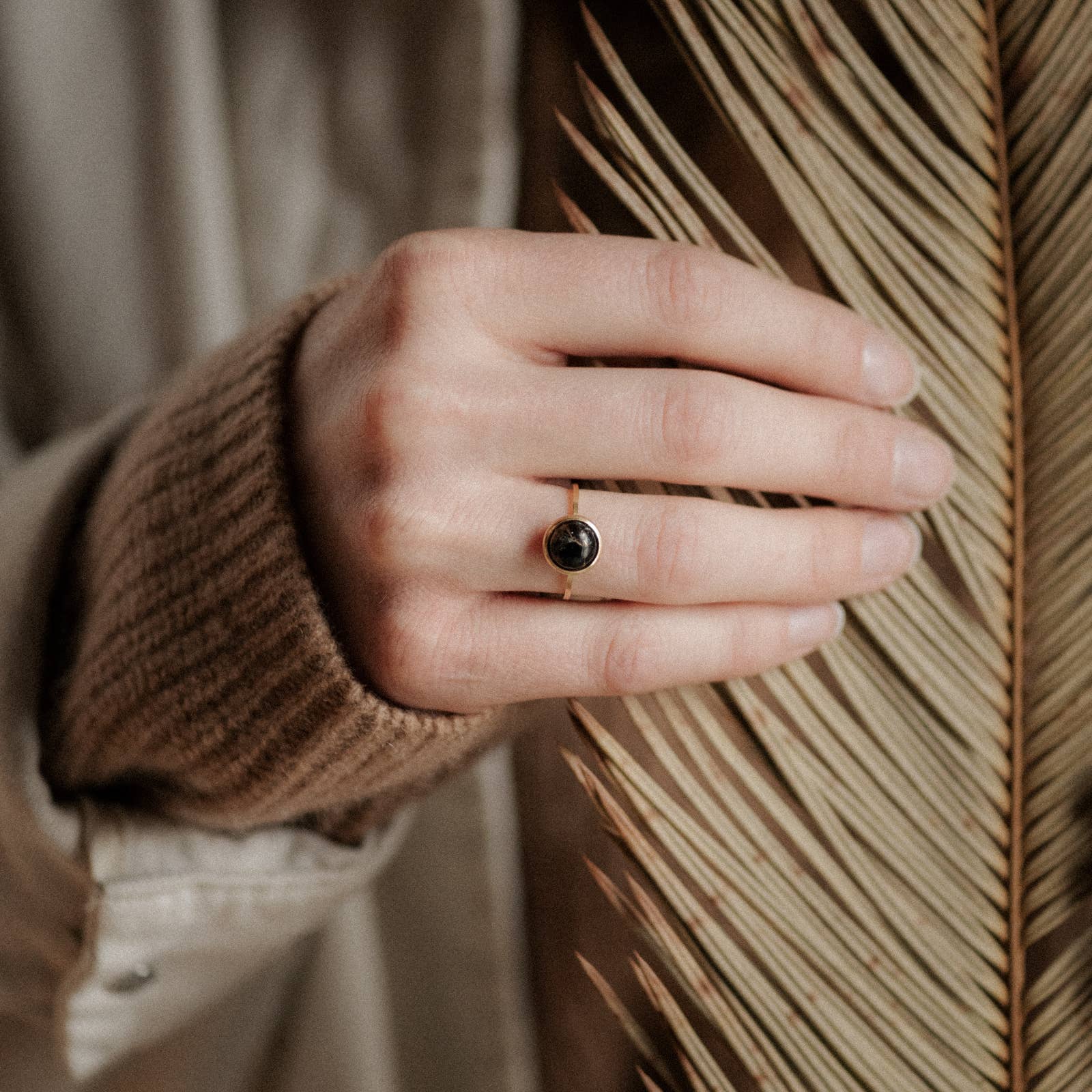 Hyalite Ring // Copper Obsidian