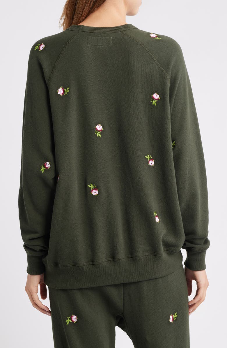 The Great - The College Sweatshirt w/ Embroidered Roses
