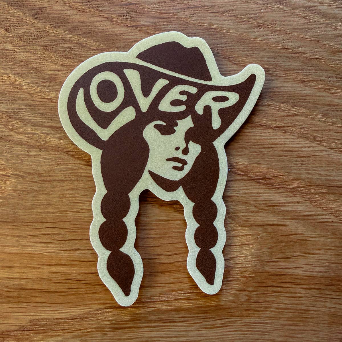Lover (Chocolate/Sand) 3 Inch Matte Vinyl Sticker