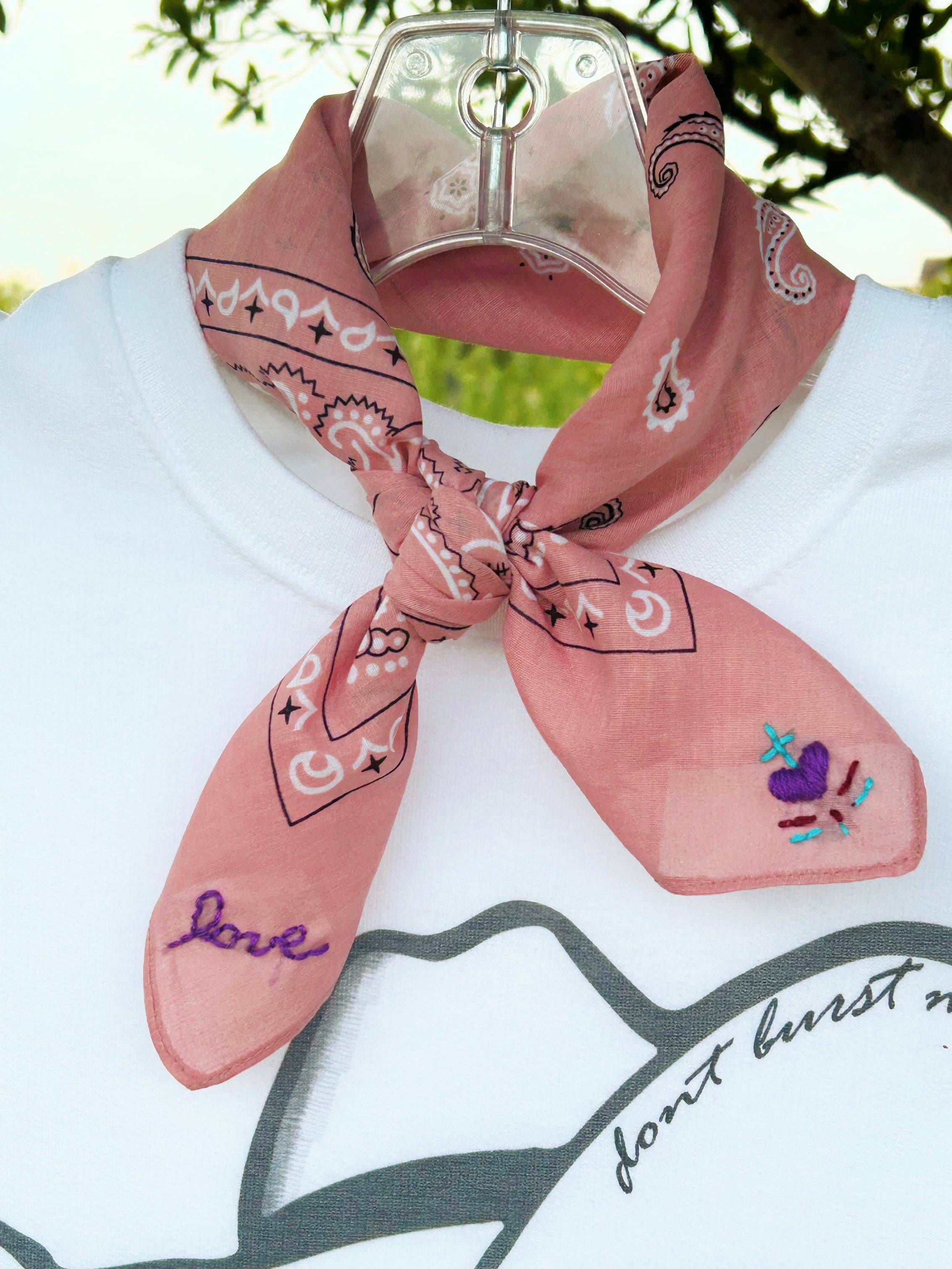 Pradera-Embroidered Sacred Heart Bandana