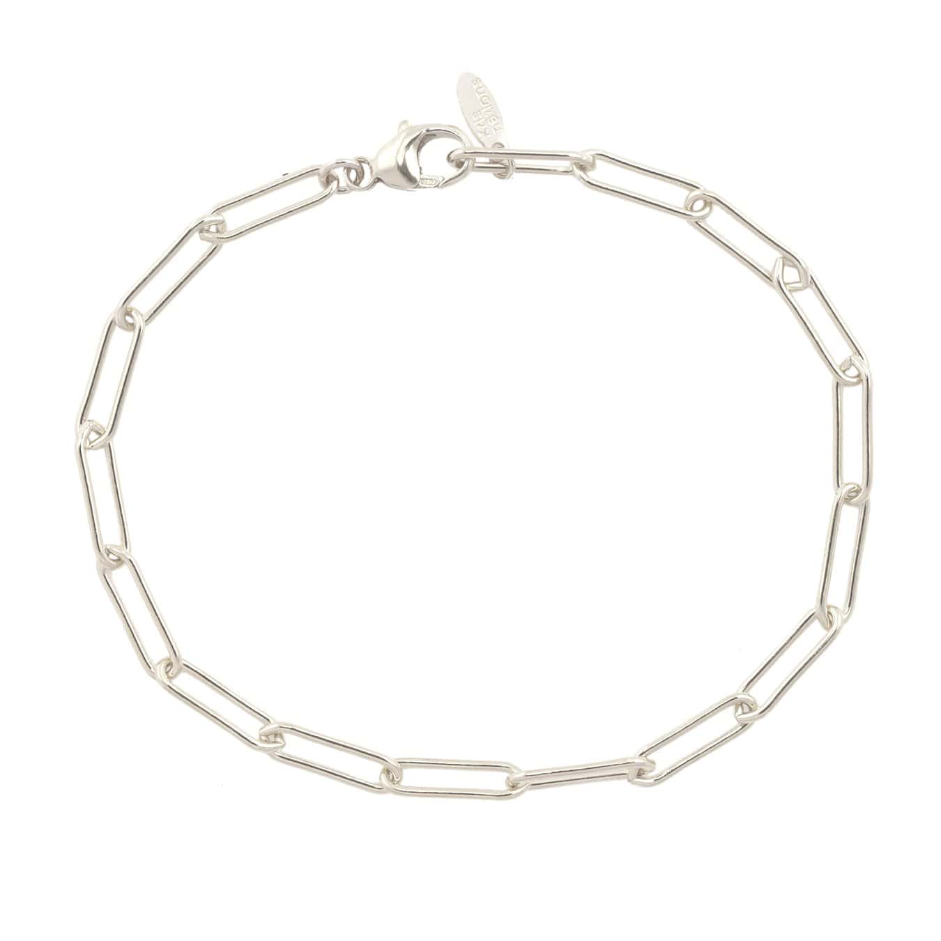 Paperclip Chain Bracelet Gold Filled | Sterling Silver Adjustable up to 7.5 Inches Lobster Clasp Nickel Free Ships from CA
