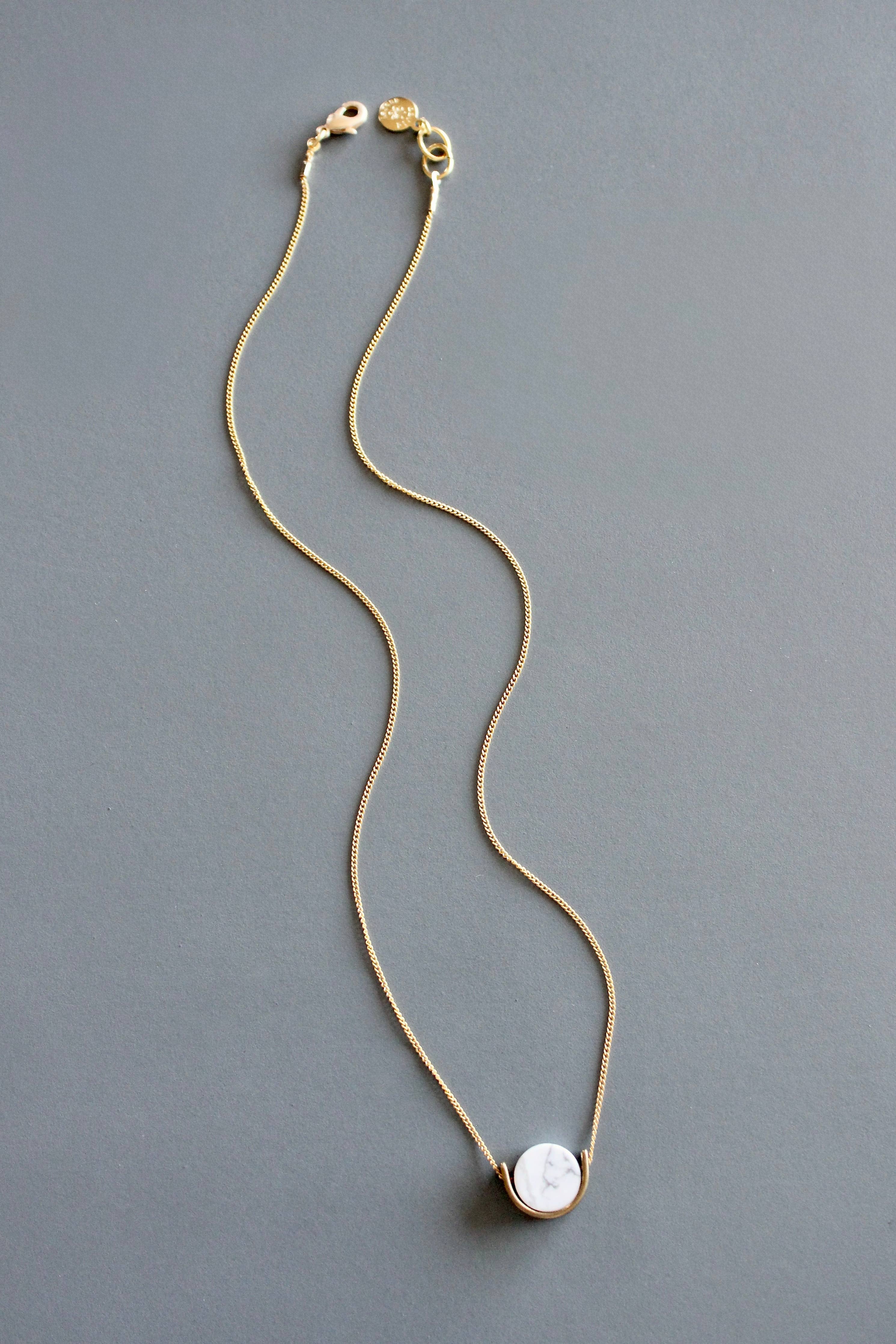 Howlite Mini Geometric Necklace