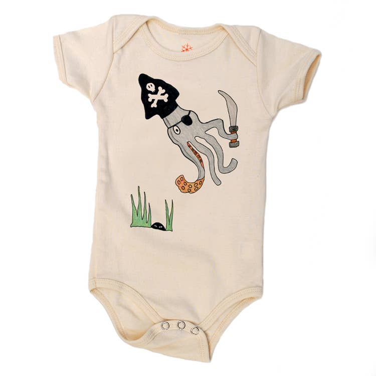 Pirate Squid - Baby Organic Onesie