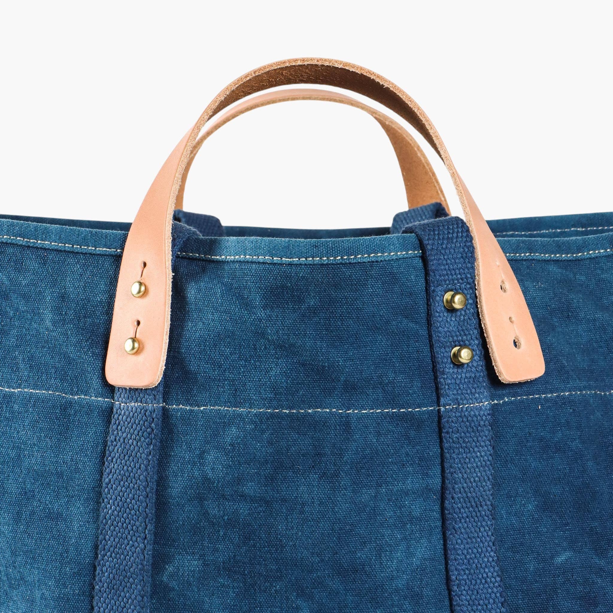 IMMODEST COTTON- Large East West Tote | Indigo