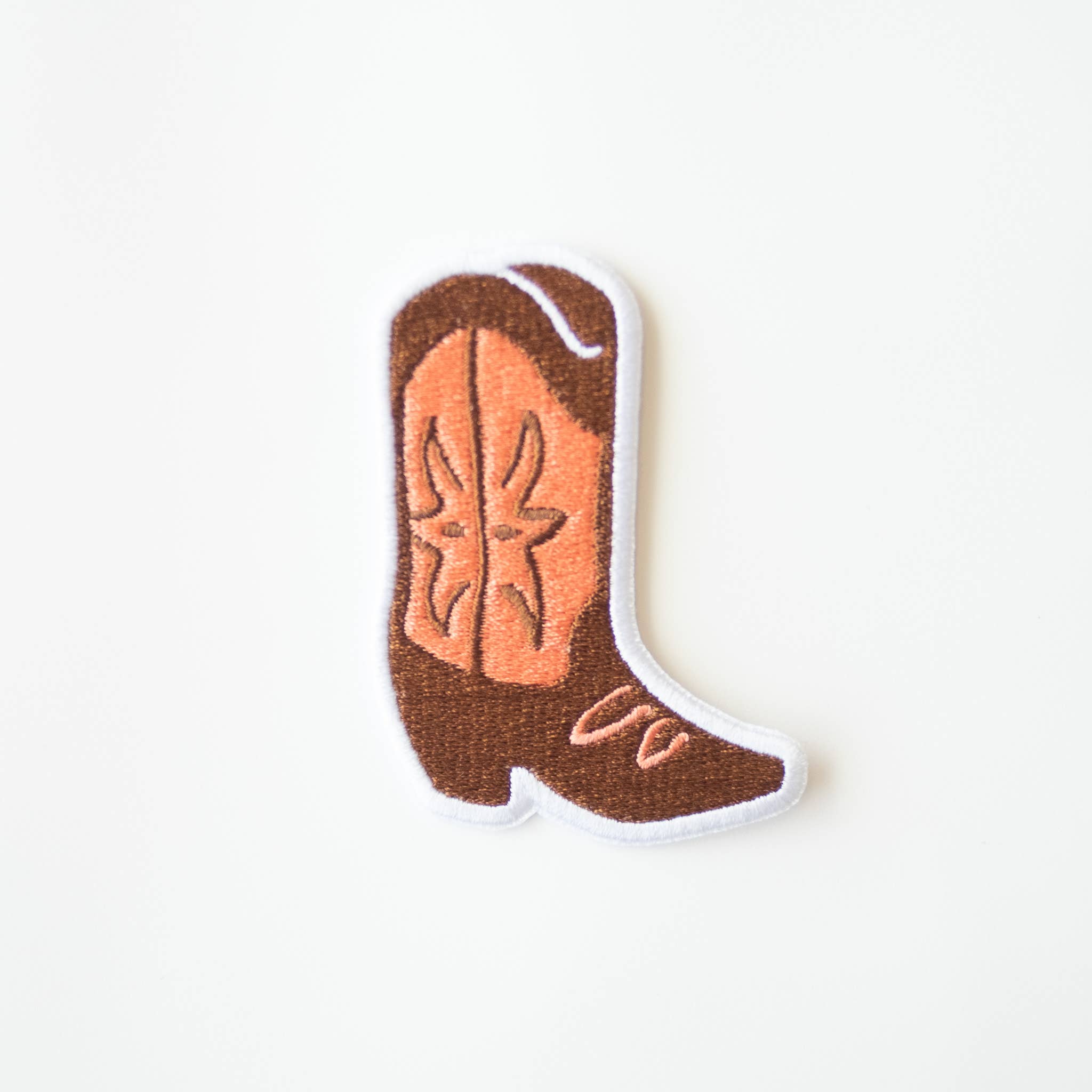 Cowgirl Boot Embroidered Iron on Patch