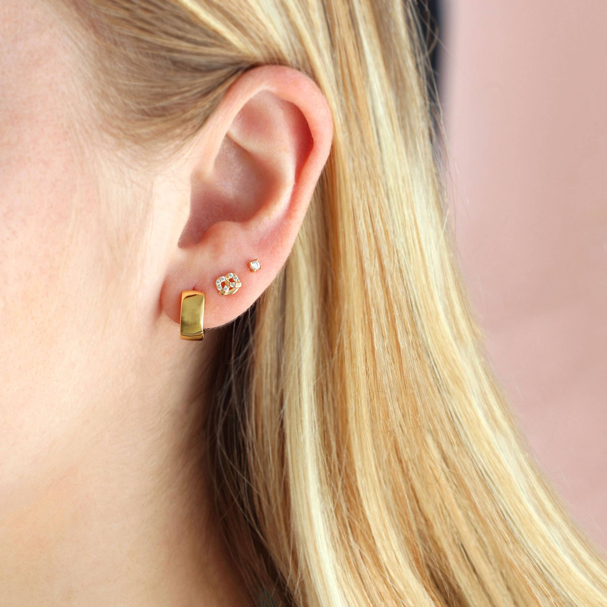 Wide Hinged Huggie Hoop Earrings 18K Gold Vermeil | Sterling Silver 12mm Hoops Hinge Closure Nickel Free Hypoallergenic Ships from CA