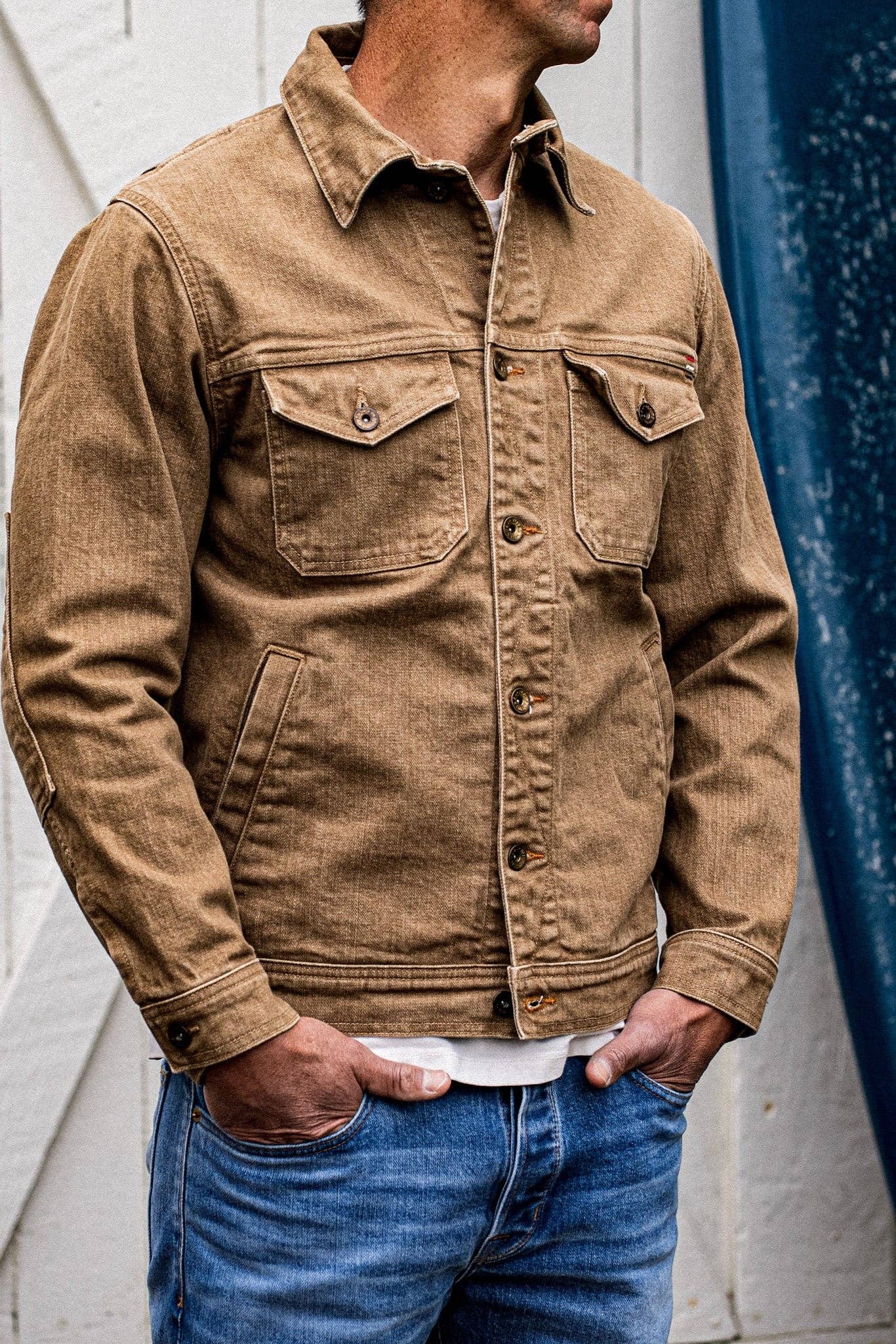 Artcher Jacket | 14oz Broken Twill Denim in Black Stone