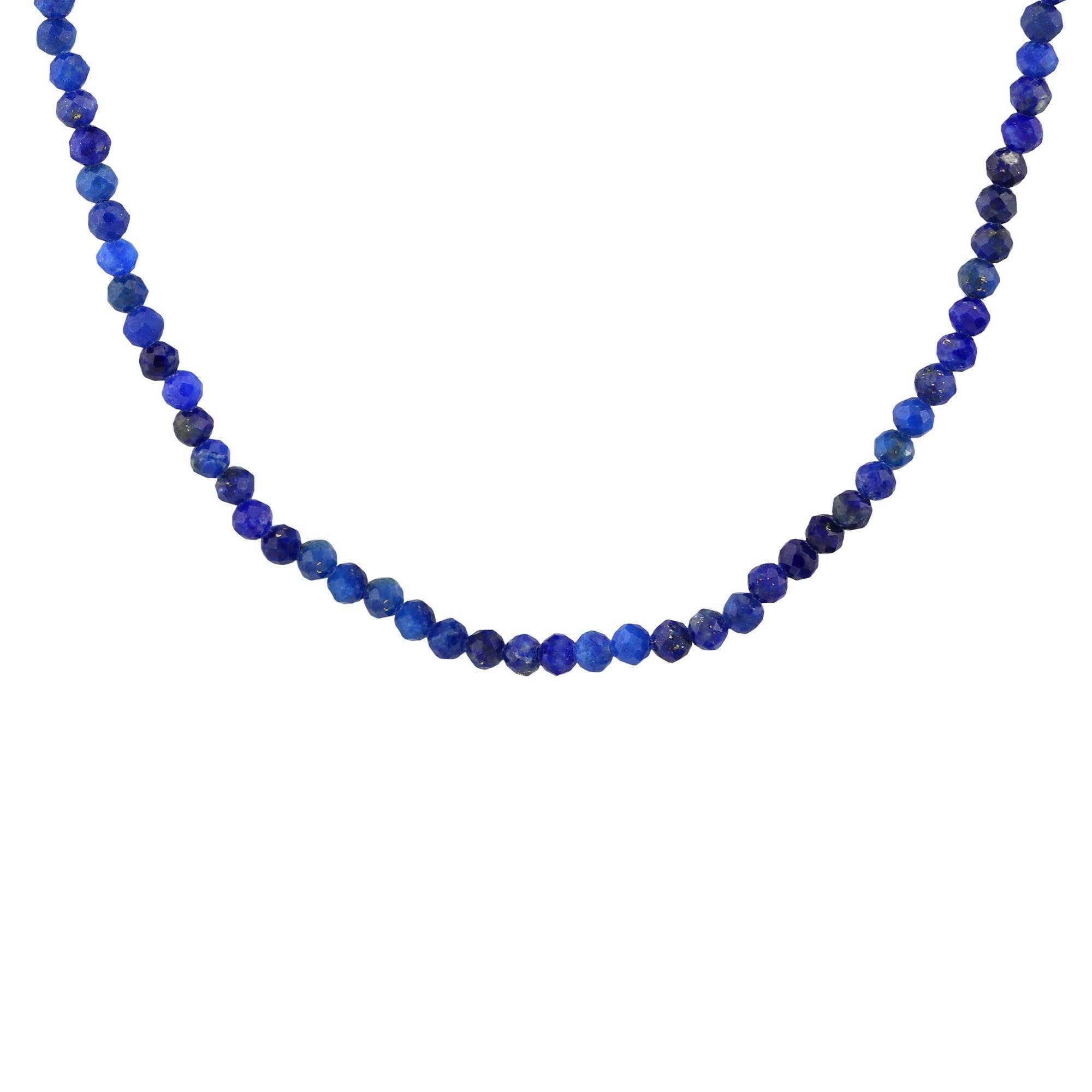 Petite Gemstone Beaded Necklace Red Carnelian Green Malachite Blue Lapis Black Onyx Ships from CA