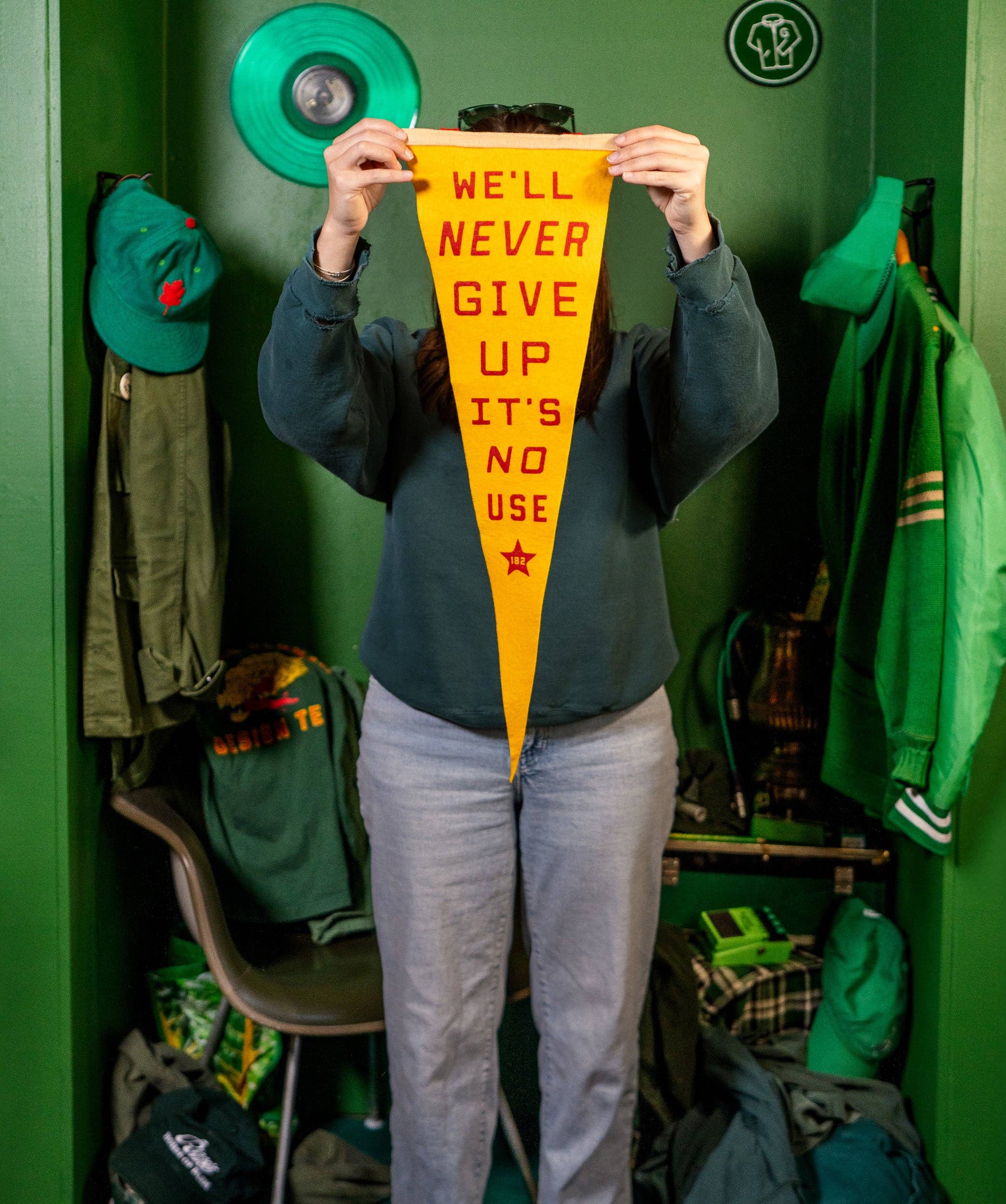 We'll Never Give Up, It's No Use Pennant • blink-182 x Oxford Pennant