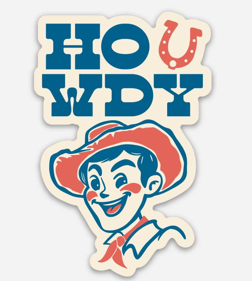 Howdy Cowboy Bumper Sticker