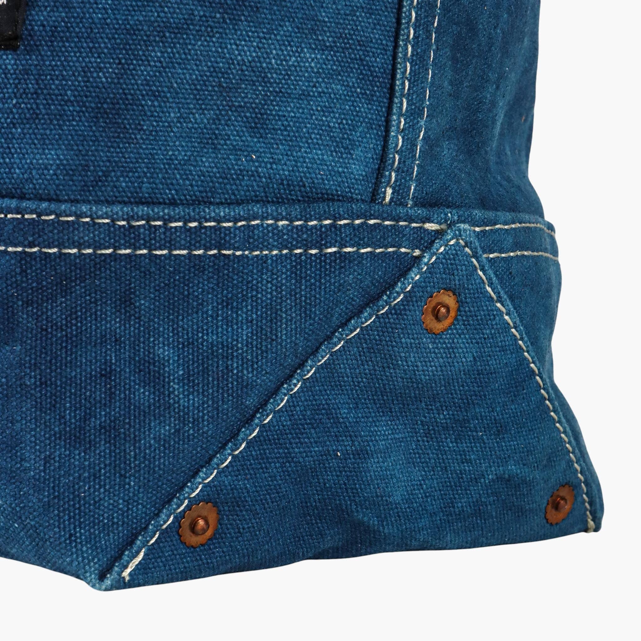 IMMODEST COTTON- Large East West Tote | Indigo