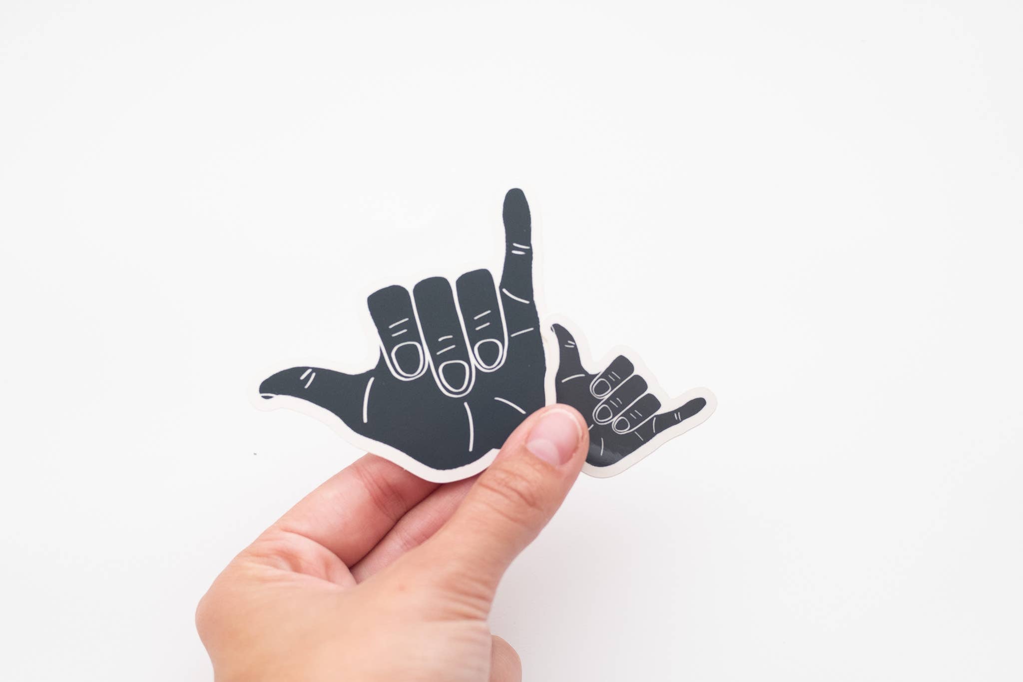 Hang Loose Hand Vinyl Sticker - Navy Blue
