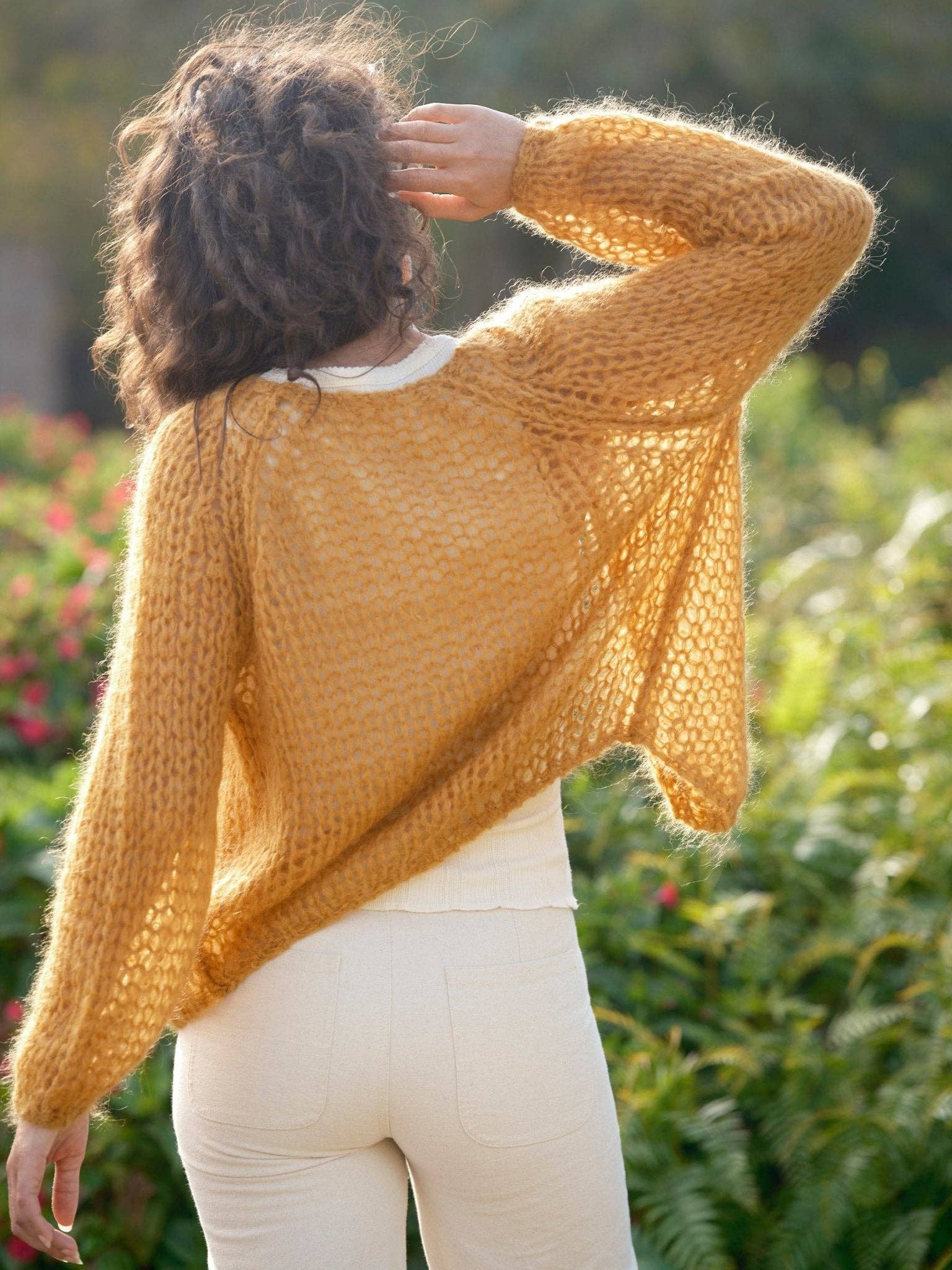 Mollusk-Cloud Cardigan in Ochre