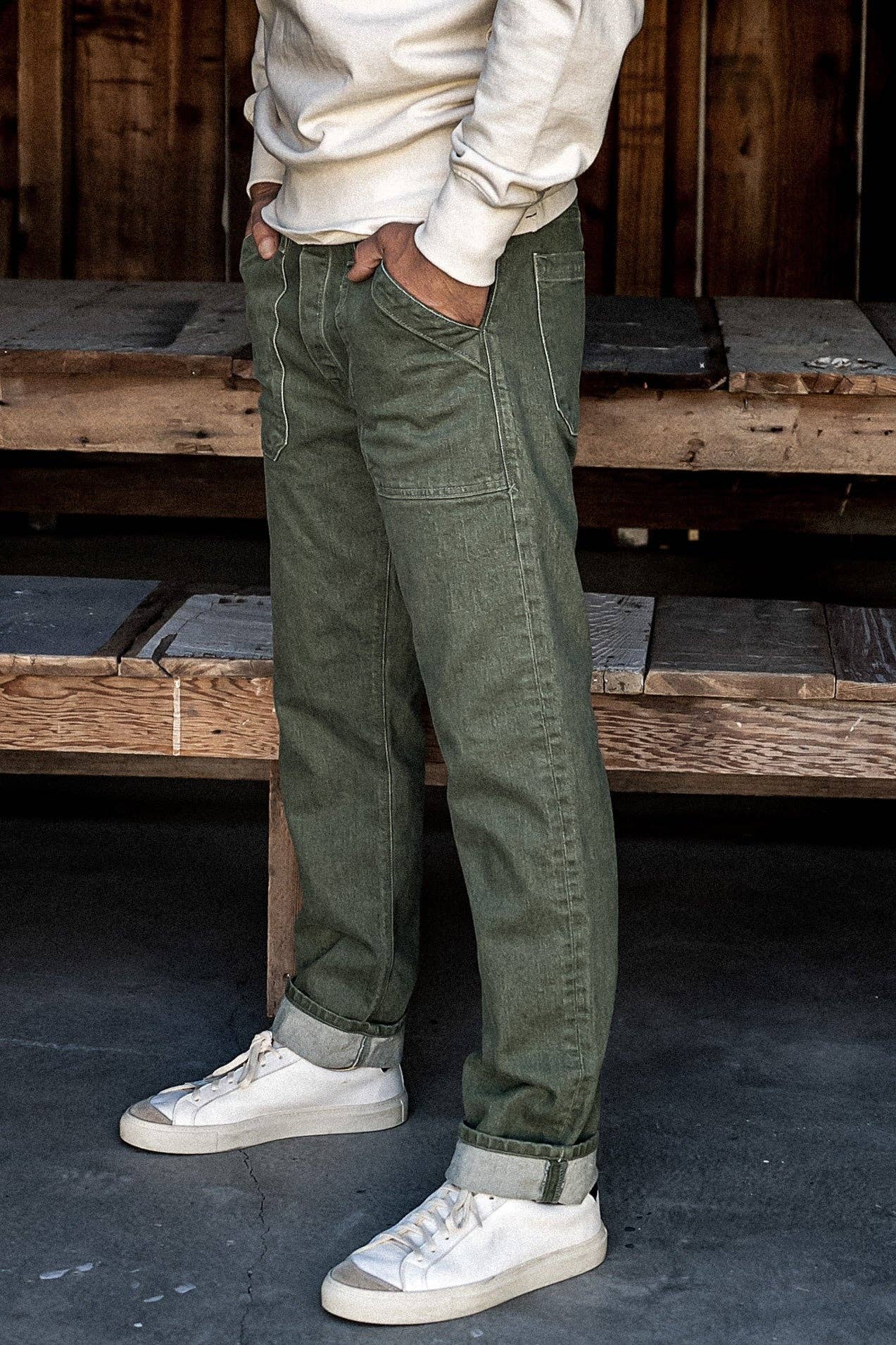 Scout Jean | Olive Denim Military Pant