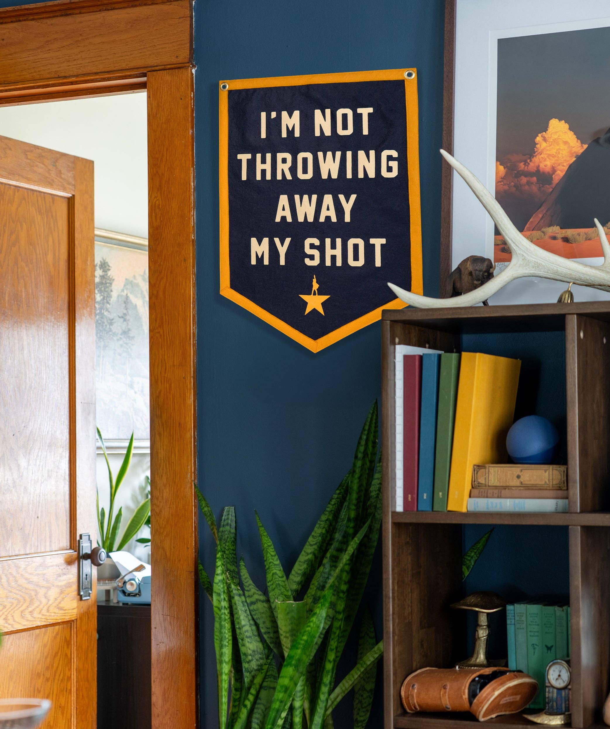 I'm Not Throwing Away My Shot Camp Flag • Hamilton x Oxford Pennant