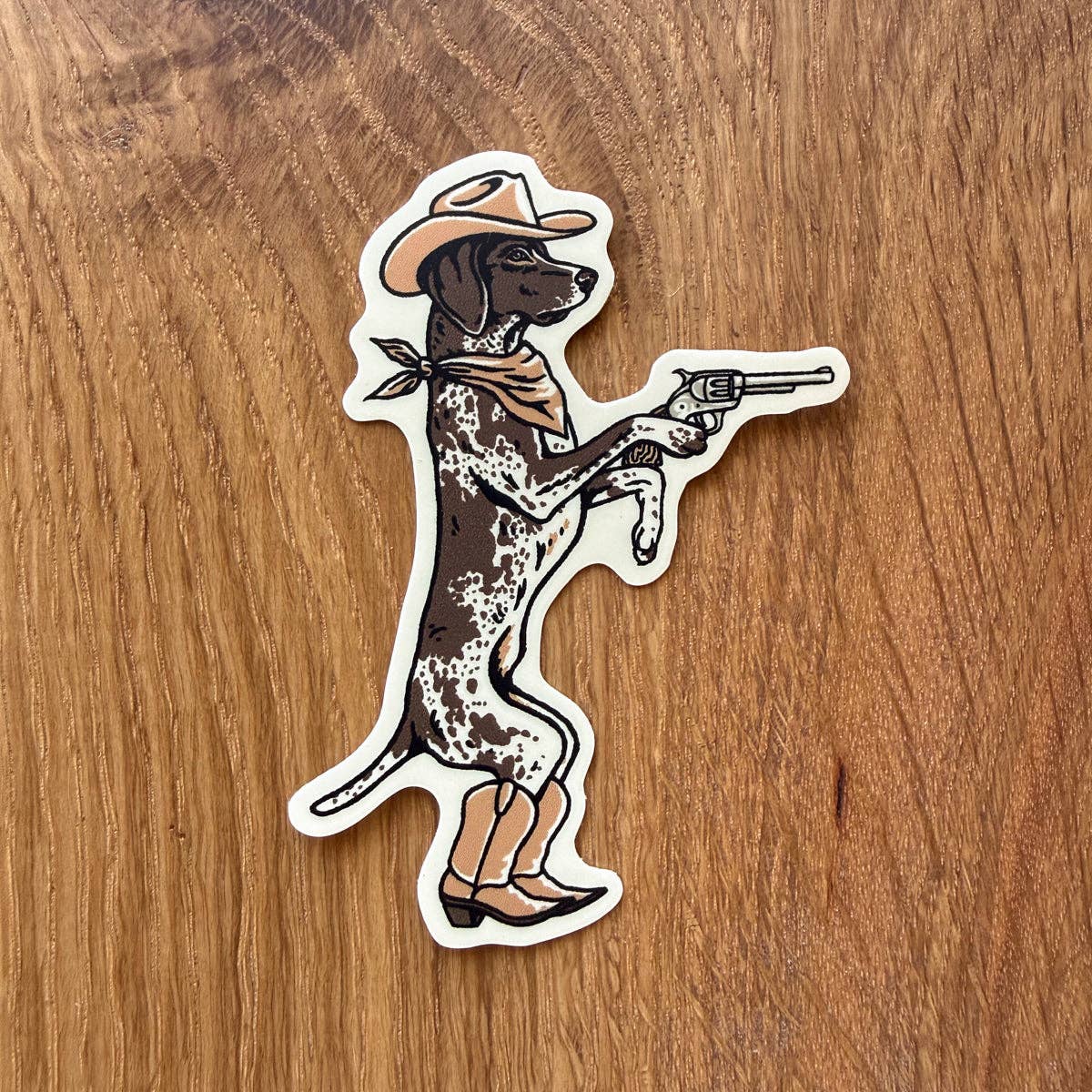 German Shorthaired Pointer Outlaw 3 Inch Matte Vinyl Sticker