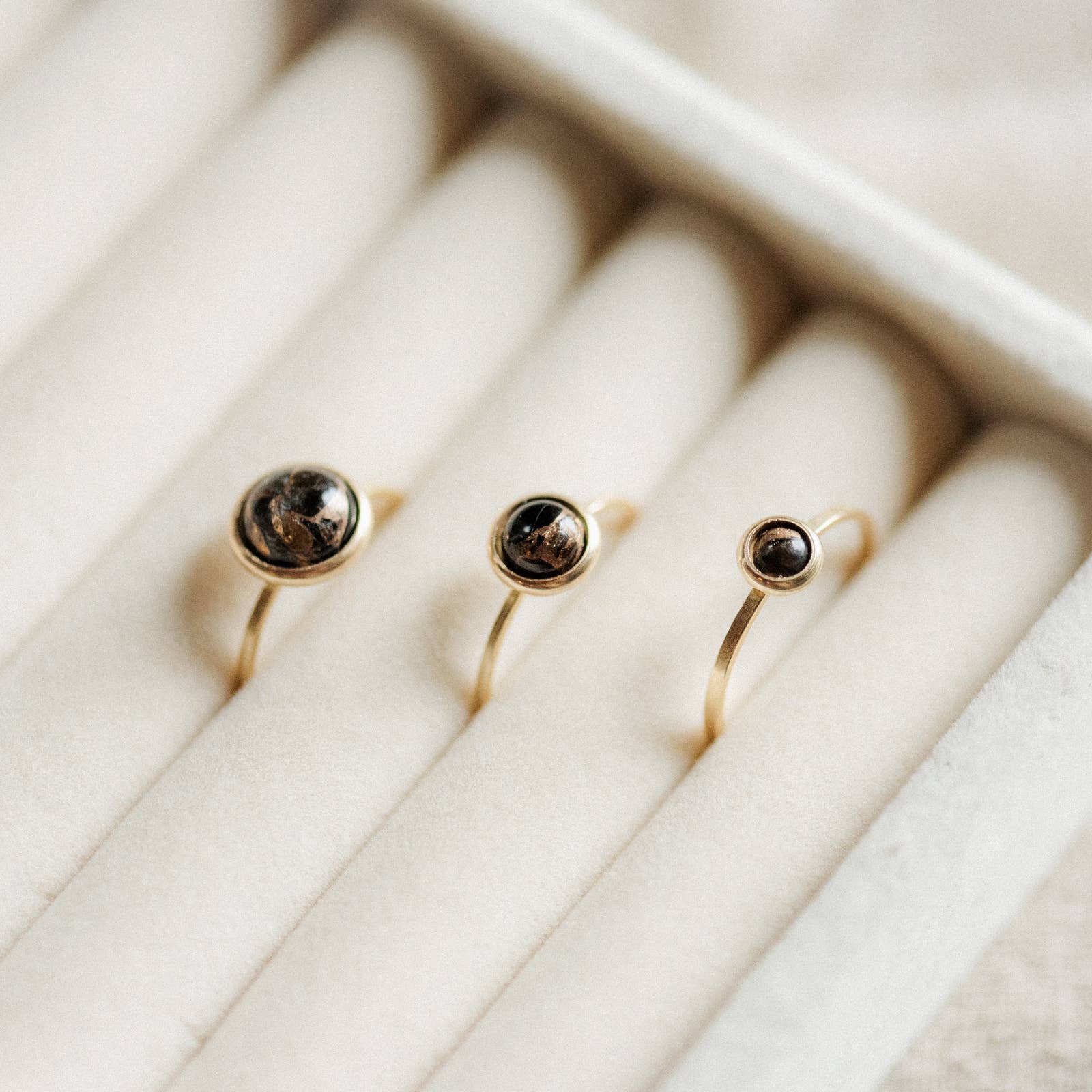 Hyalite Ring // Copper Obsidian