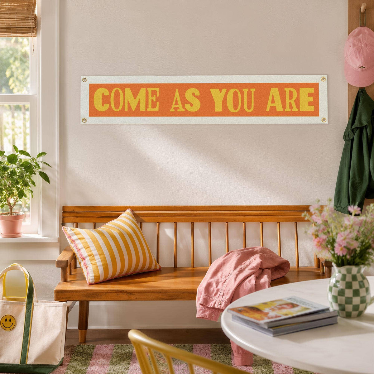 Come As You Are Felt Banner