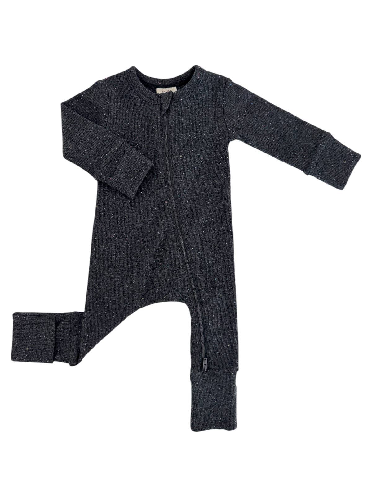 Charcoal Speckle / 2-Way Zip Romper