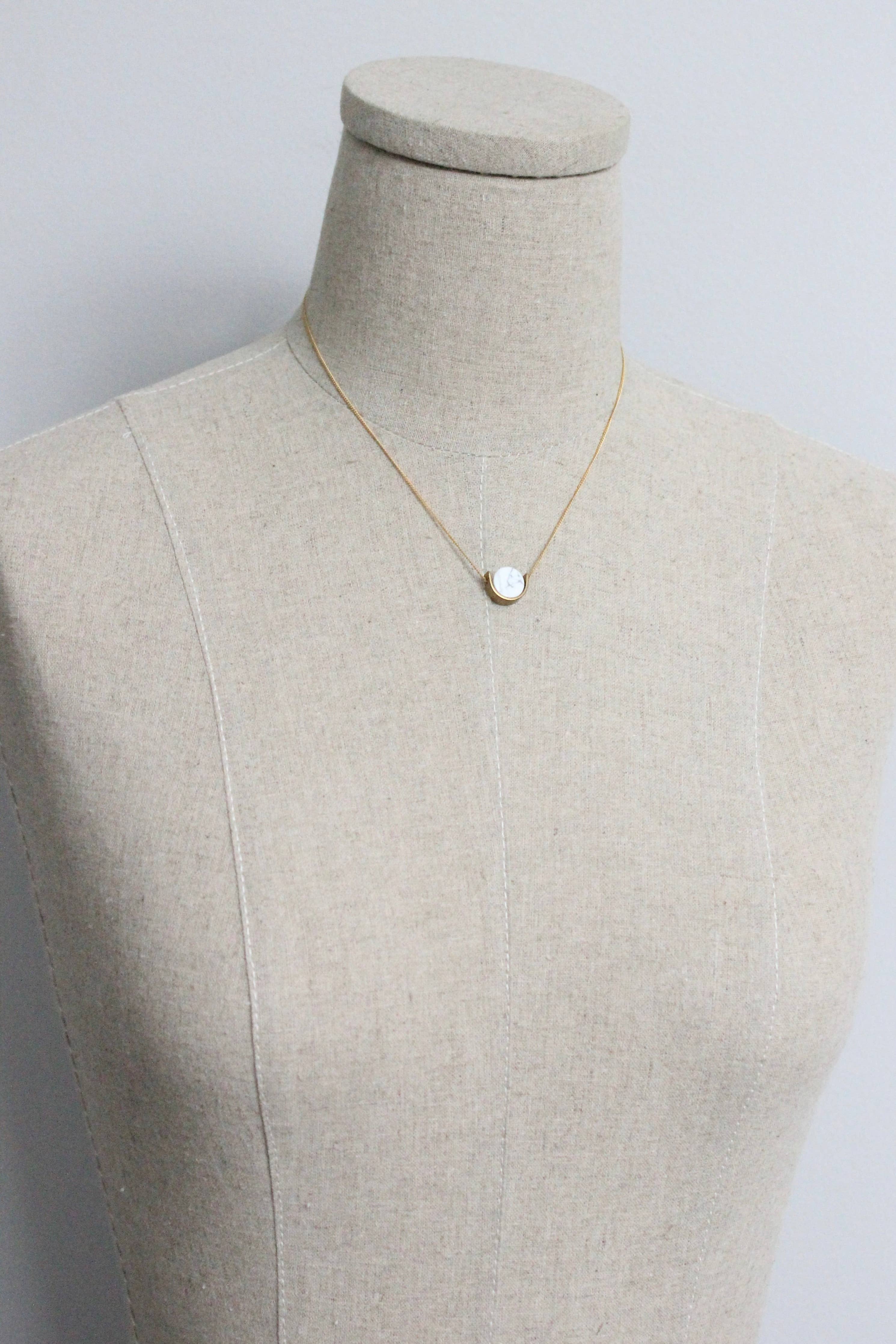 Howlite Mini Geometric Necklace