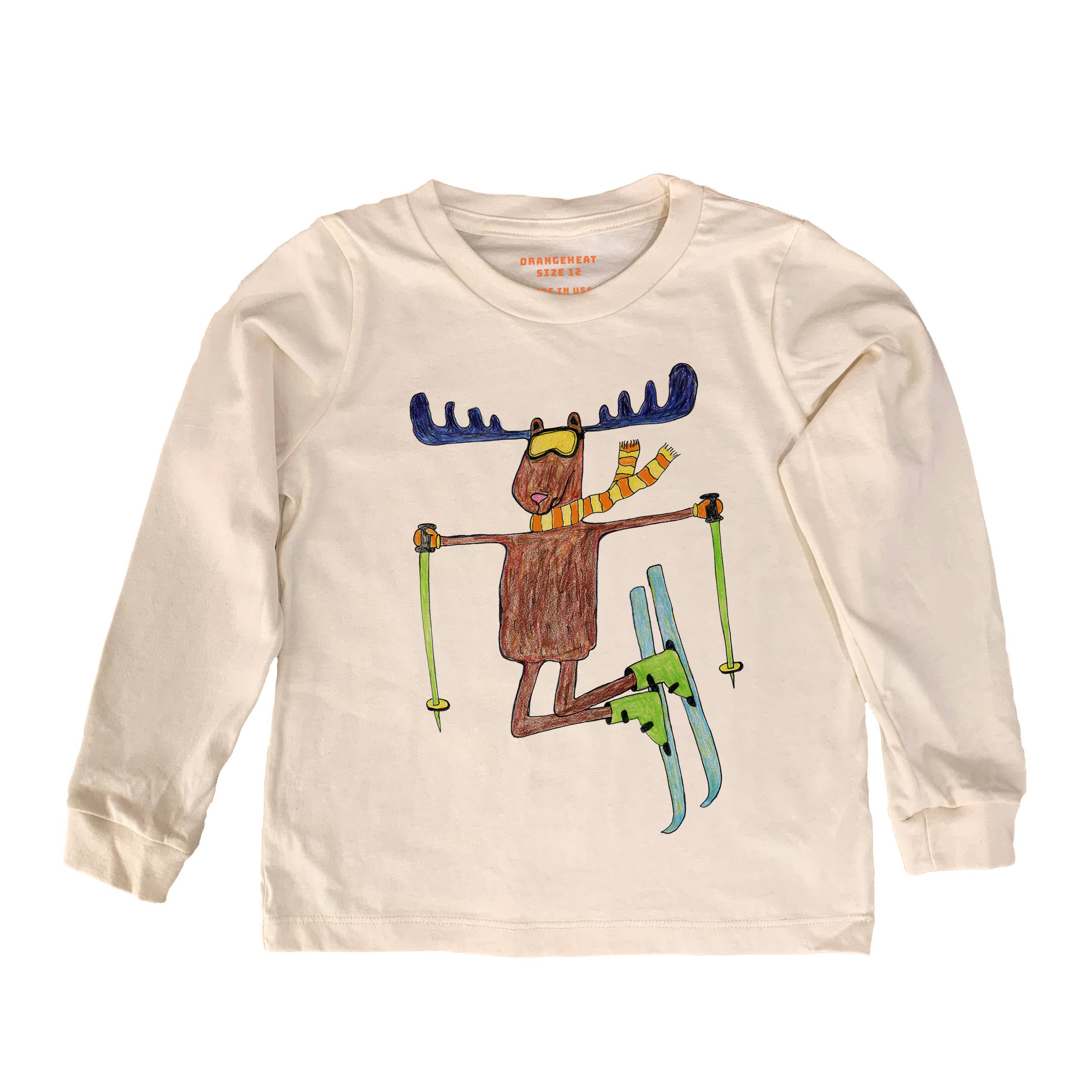 Ski Moose - Kids Organic Tee/Long Sleeve