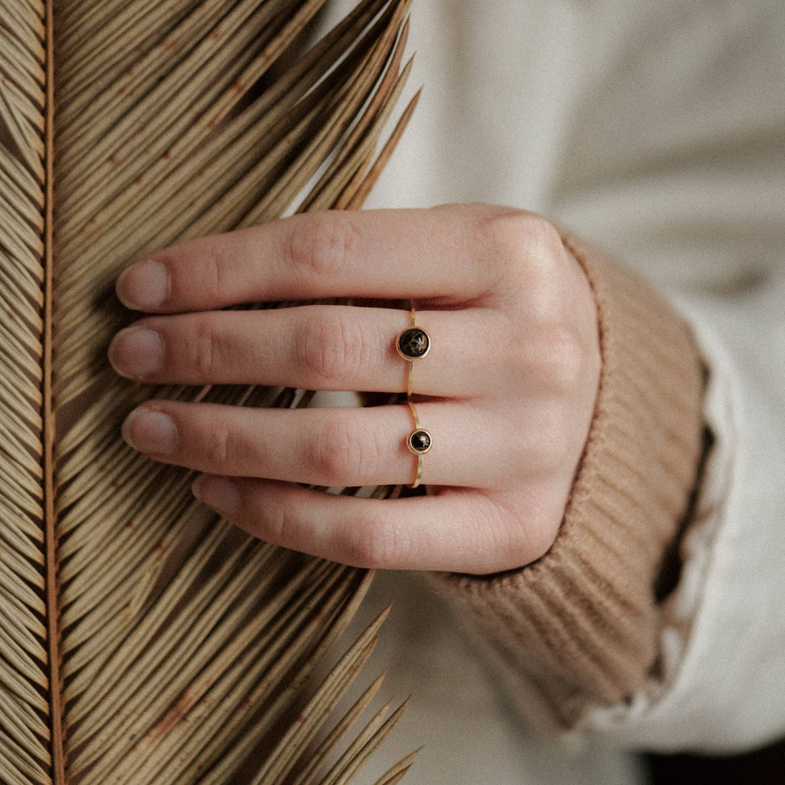 Hyalite Ring // Copper Obsidian