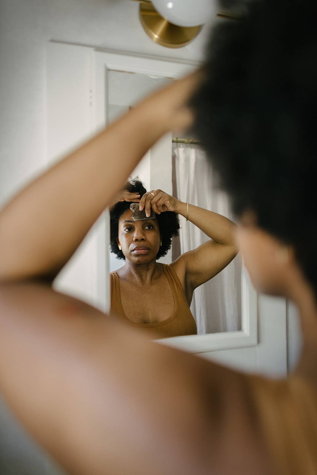 GUA SHA SMOKEY QUARTZ FACIAL MASSAGE TOOL