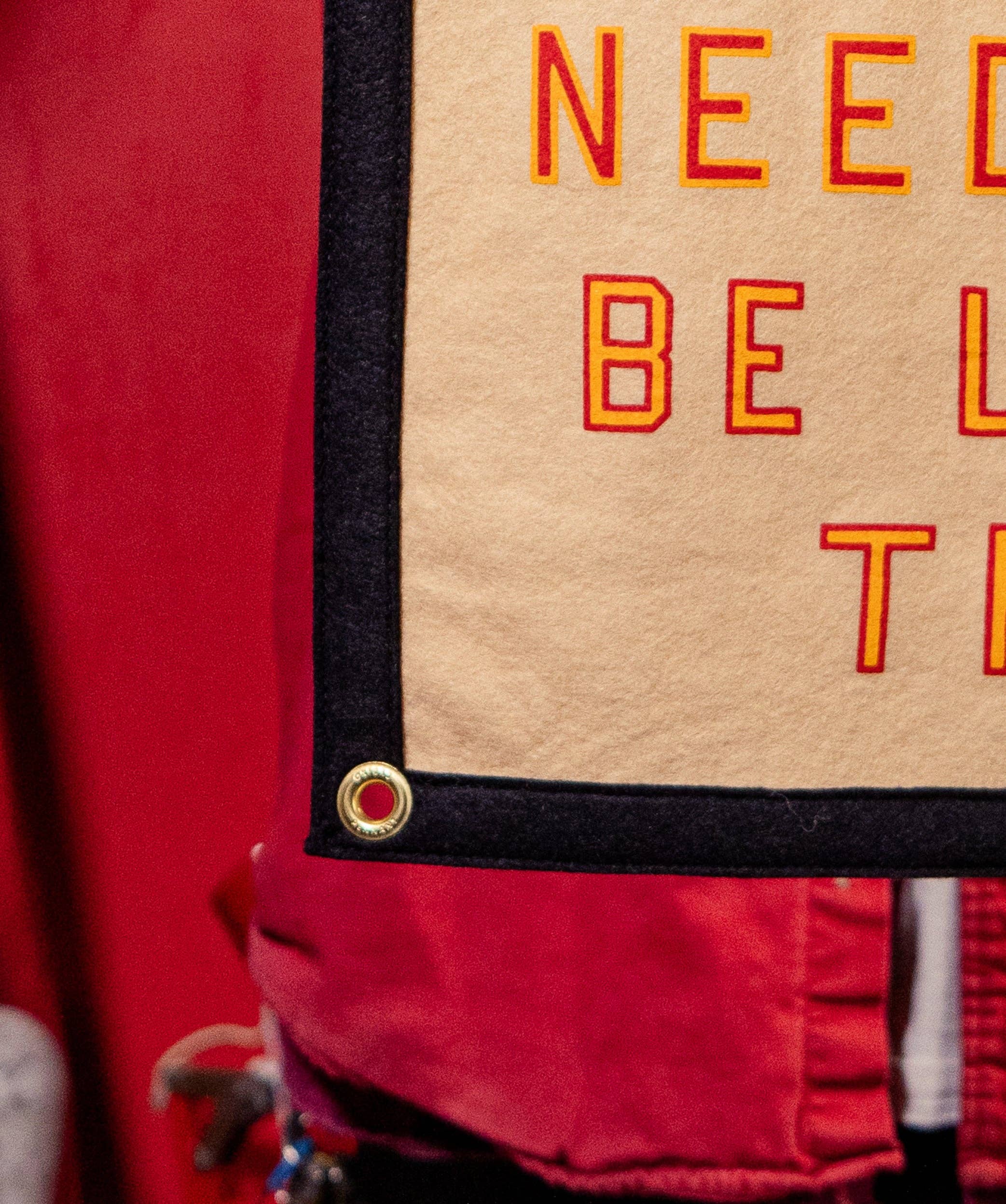 Give Me One Good Reason Why We Need To Be Like Them Camp Flag • Blink-182 x Oxford Pennant