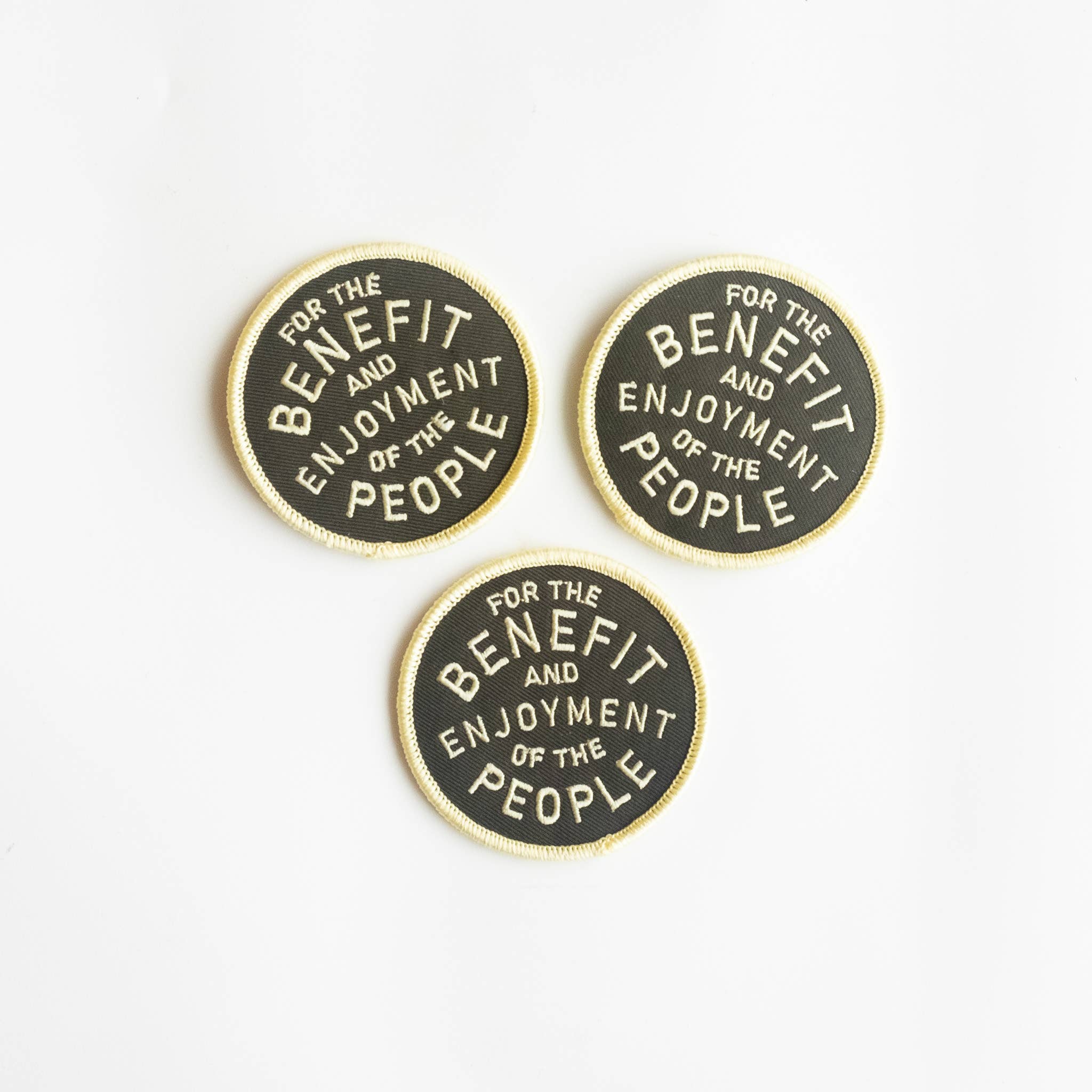 For The Benefit and Enjoyment of The People Iron on Patch