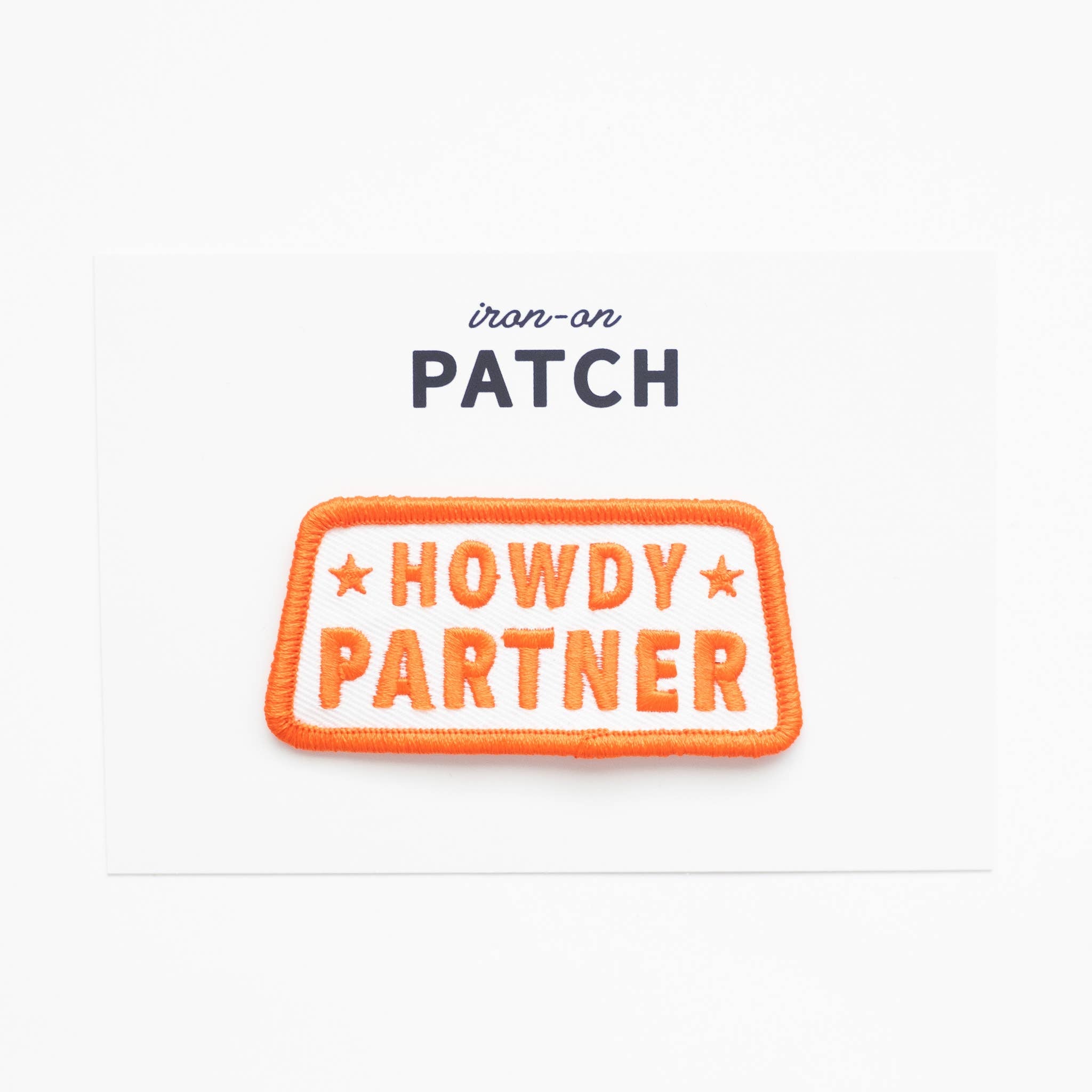 Howdy Partner Embroidered Iron on Patch