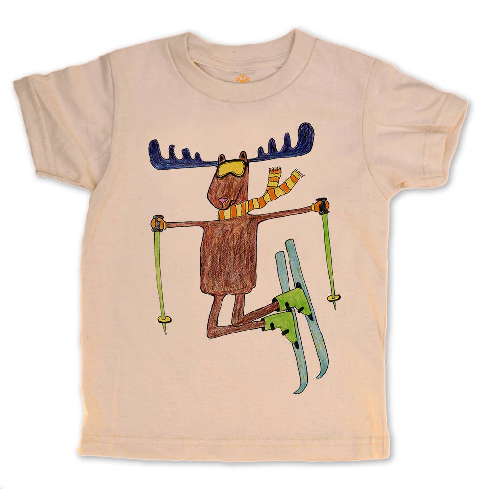 Ski Moose - Kids Organic Tee/Long Sleeve