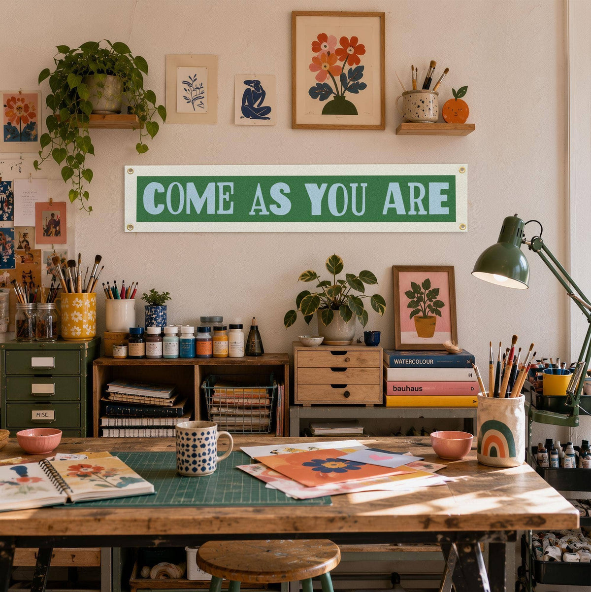 Come As You Are Felt Banner