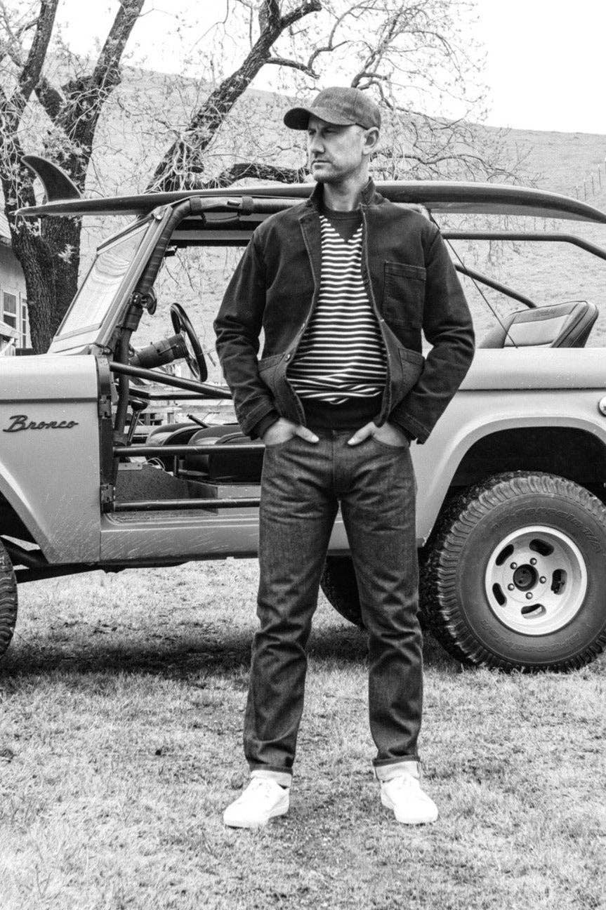 Men's Scout Blazer | Stretch Denim Chore Jacket - Black Stone