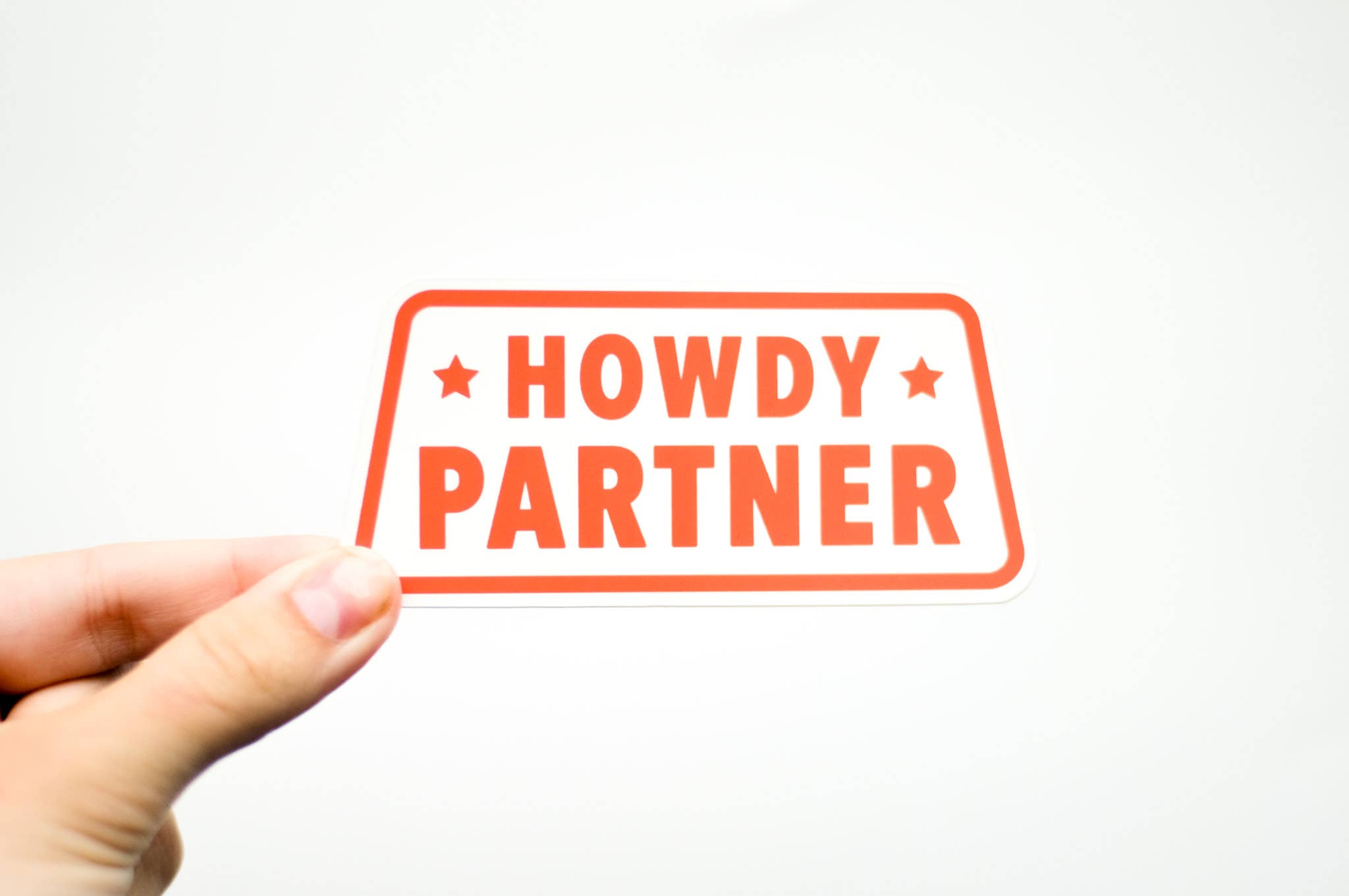 Howdy Partner vinyl sticker