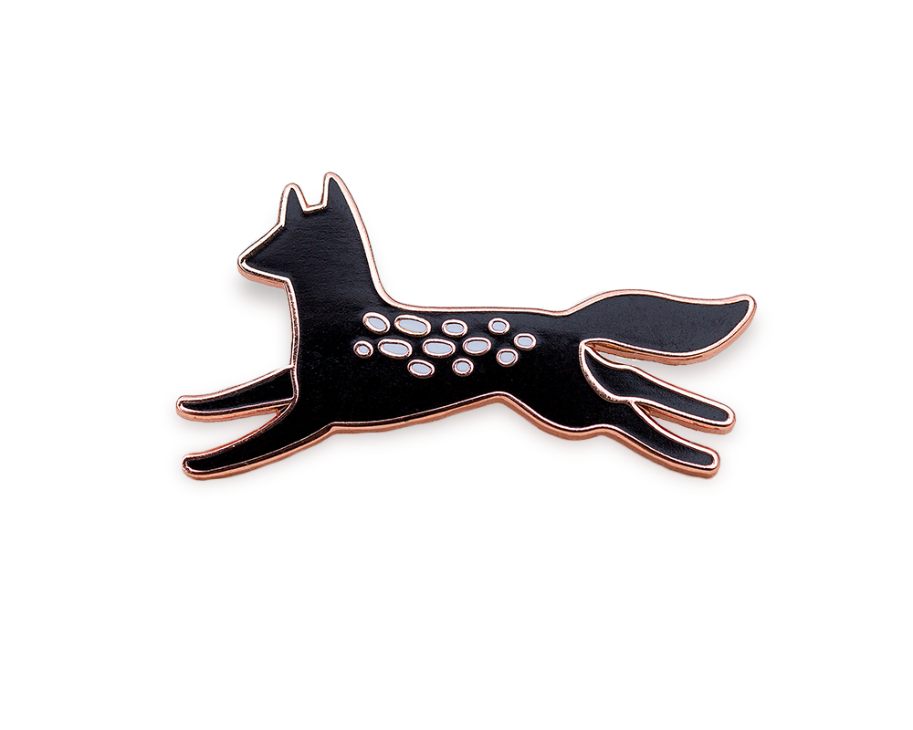 Black Wolf Enamel Pin