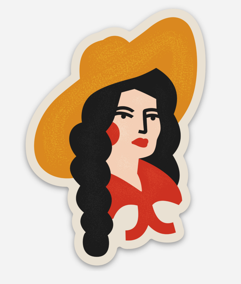 Prairie Cowgirl Sticker