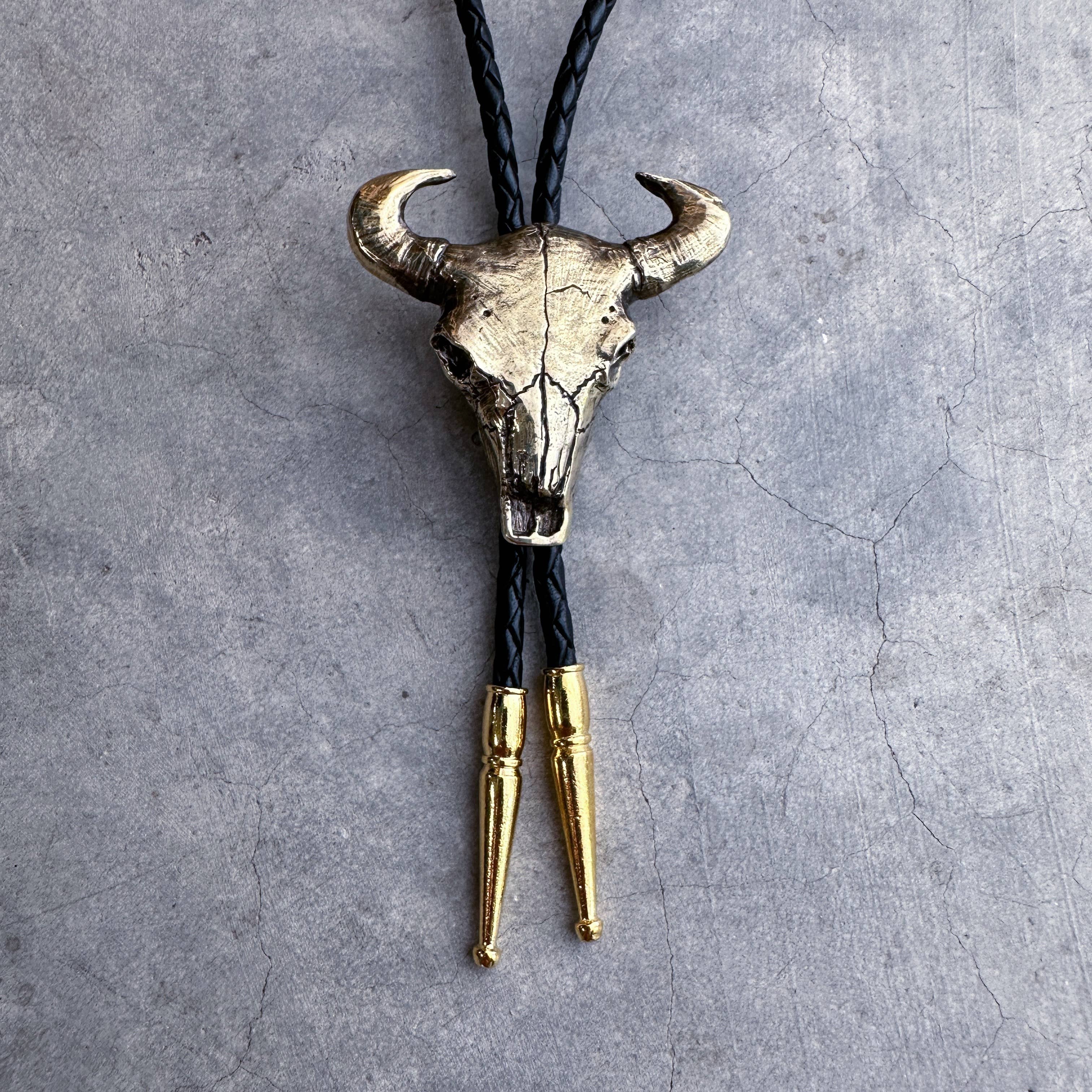 Bull Skull Bolo Tie