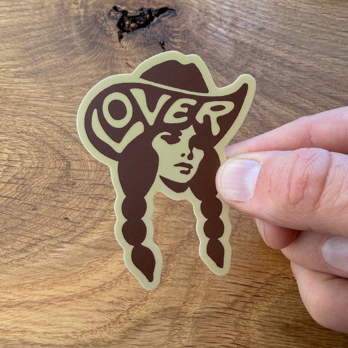 Lover (Chocolate/Sand) 3 Inch Matte Vinyl Sticker