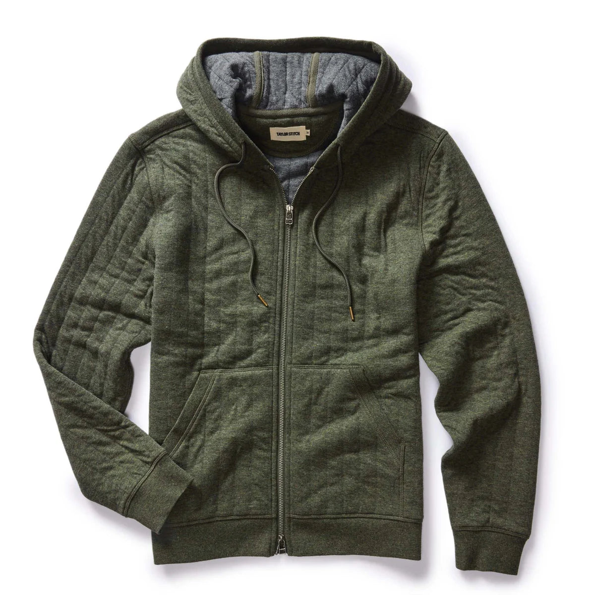 The Apres Zip Hoodie in Fatigue Olive