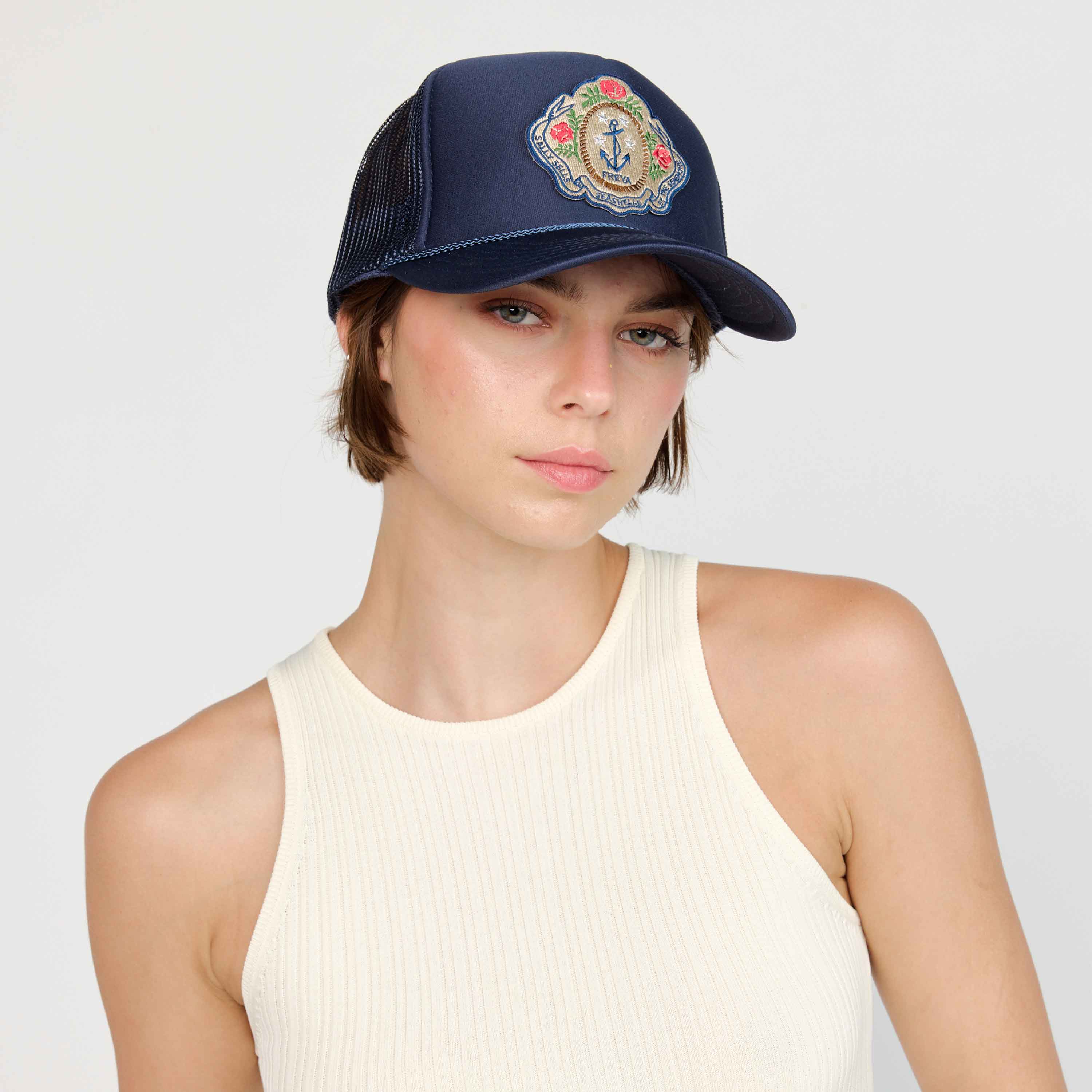 Trucker Hat, Sally Sells Seashells (Made to order - Immediates available)