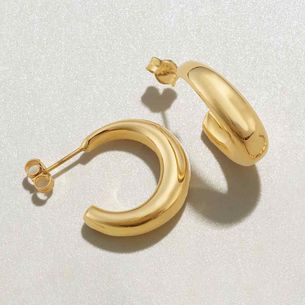 C Hoop Earrings