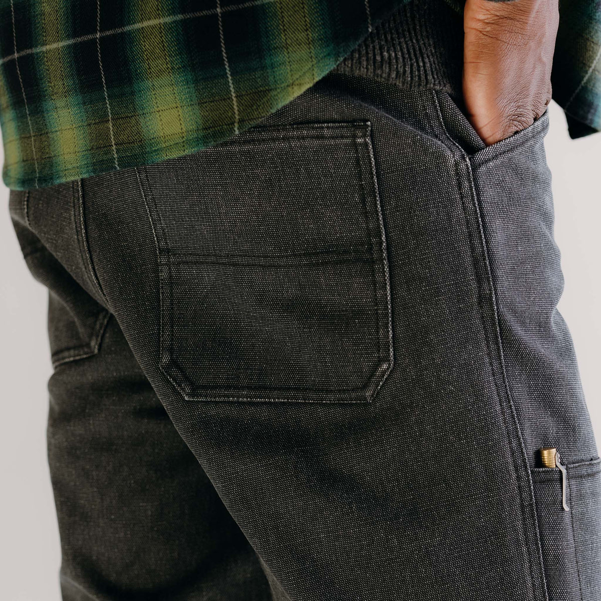 The Chore Pant in Coal Chipped Canvas
