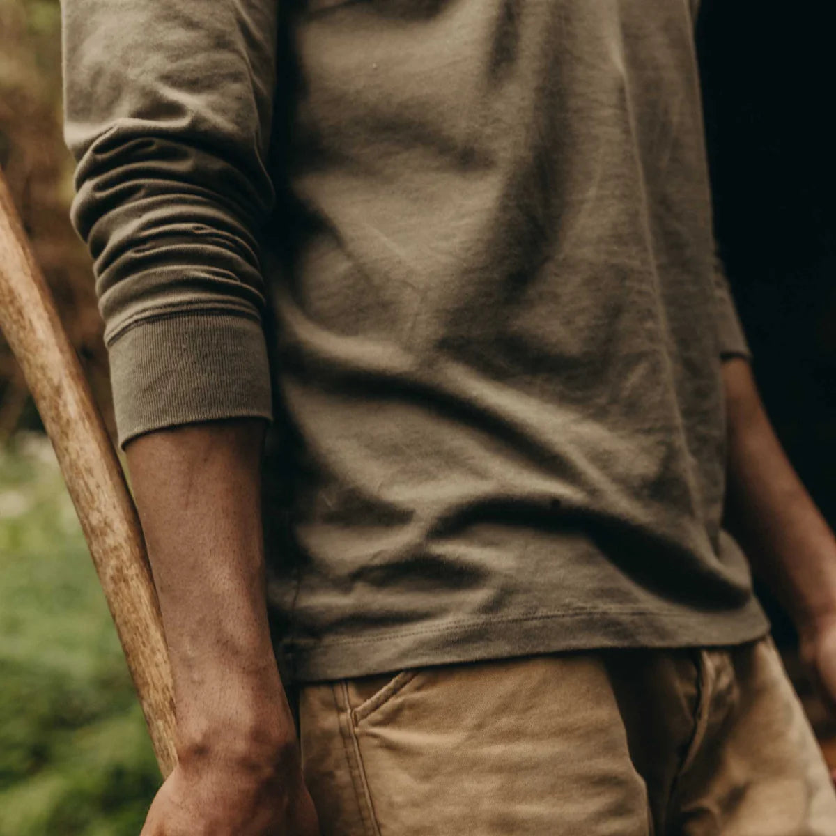 The Organic Cotton Henley in Heather Oat (Copy)