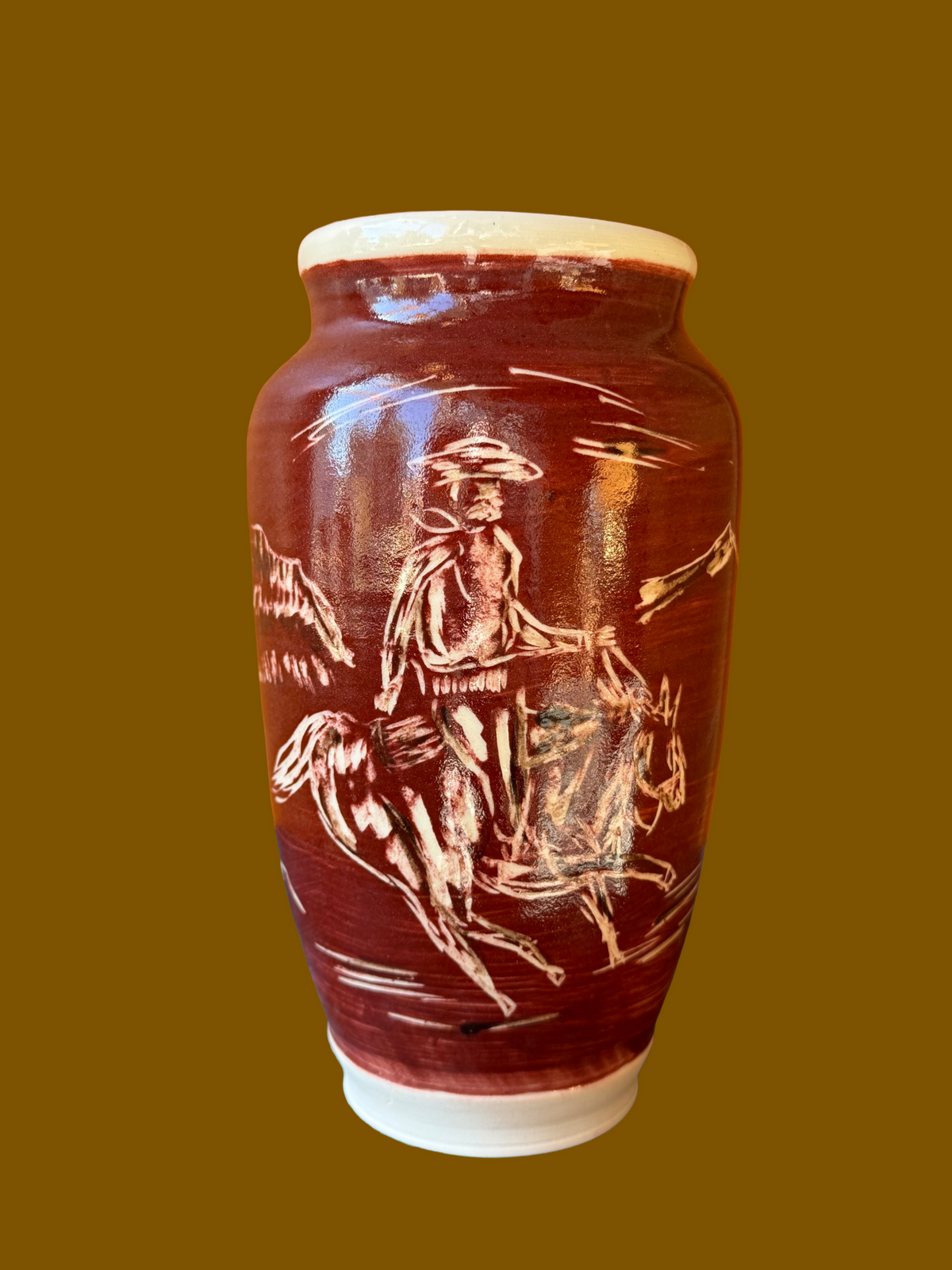 Danny D's Mudshop - Garnet Wrangler Vase