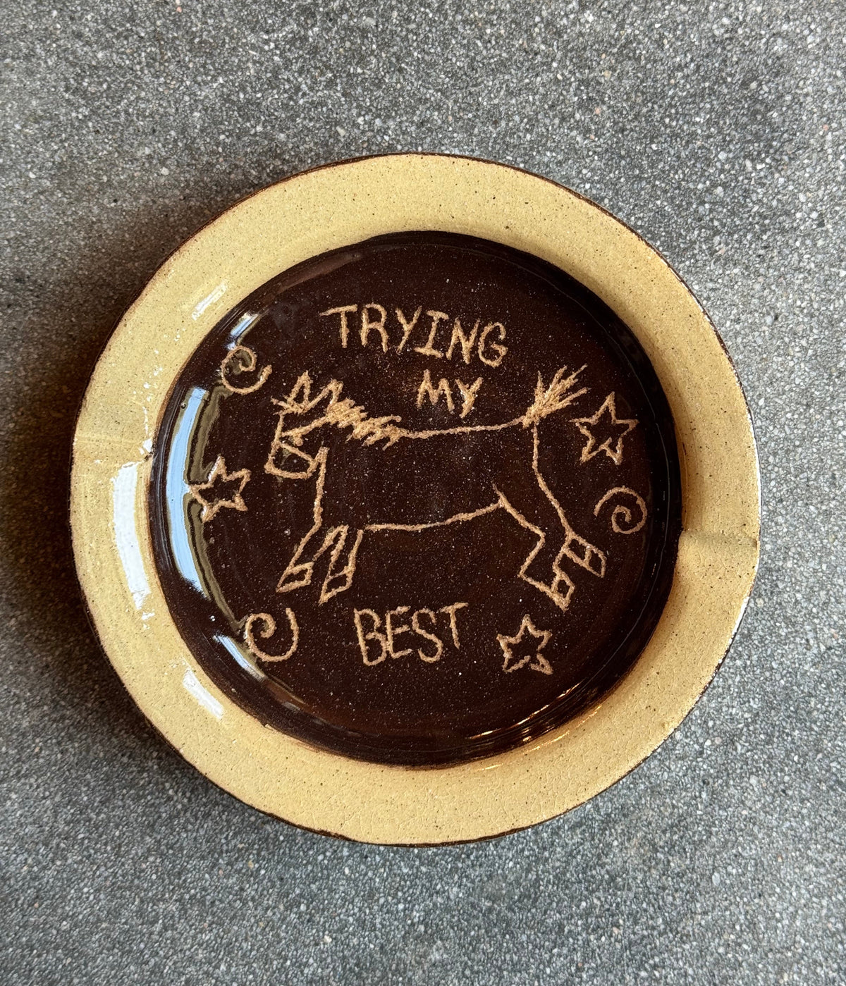 Danny D's Mudshop- Trying My Best Ashtray/ Dish