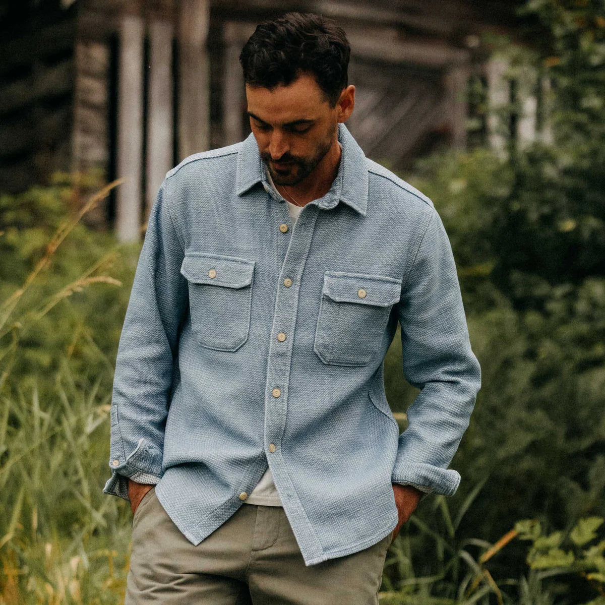 Division Shirt in Washed Indigo
