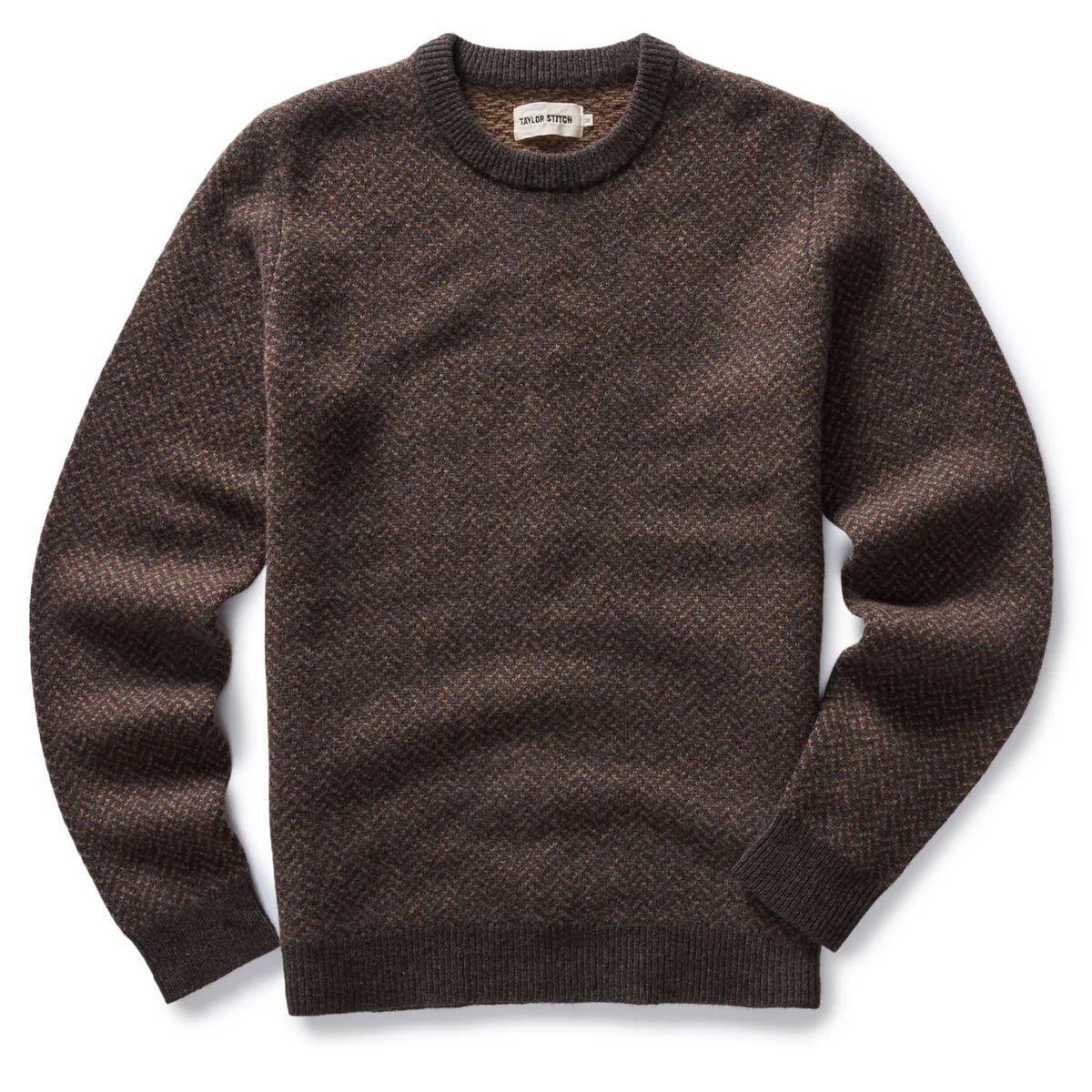 The Eddie Crew in Coffee Herringbone