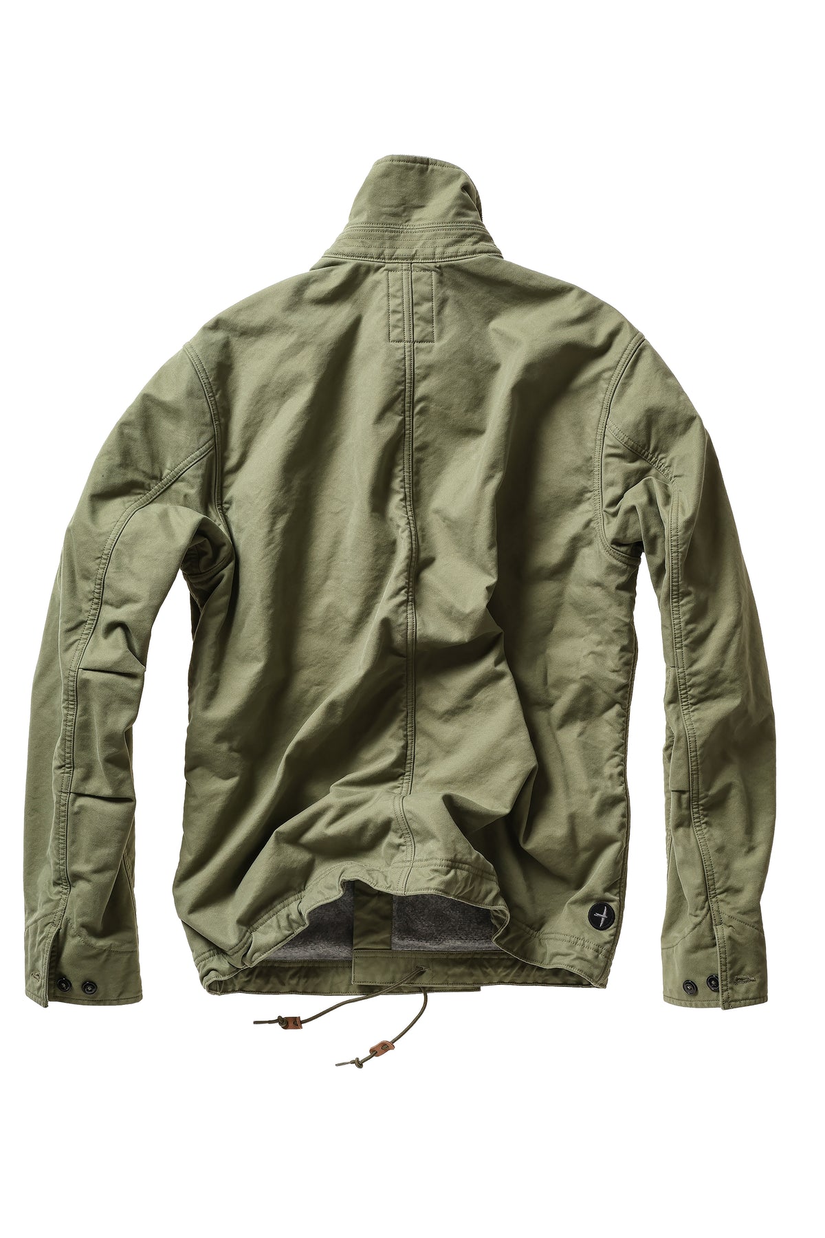 Relwen Pile-Lined Chore Coat in Palm Green — back view