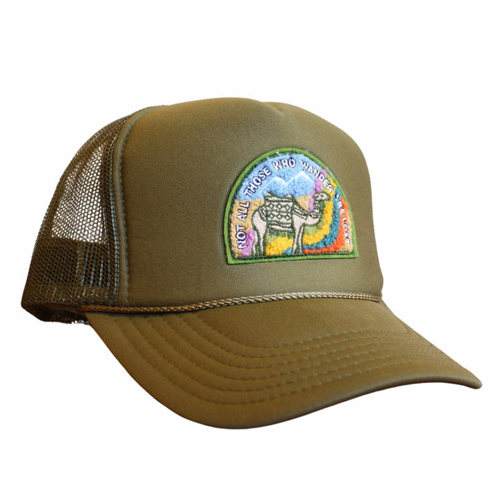 Trucker Hat, Not All Who Wander (Made to order - Immediates available)