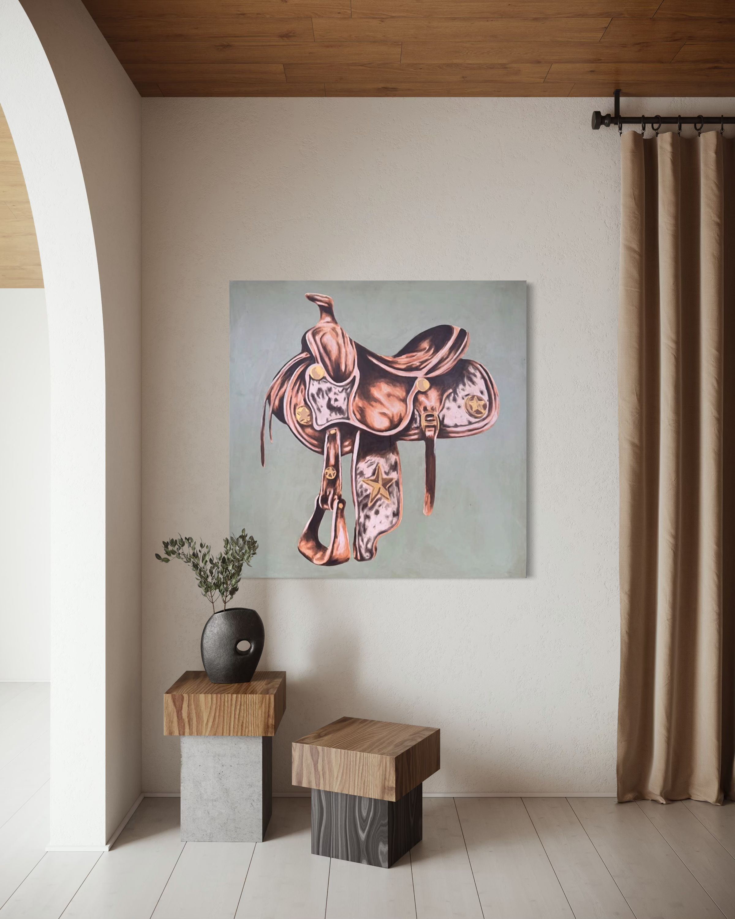 "Cowhide Saddle" by Brandon Owen